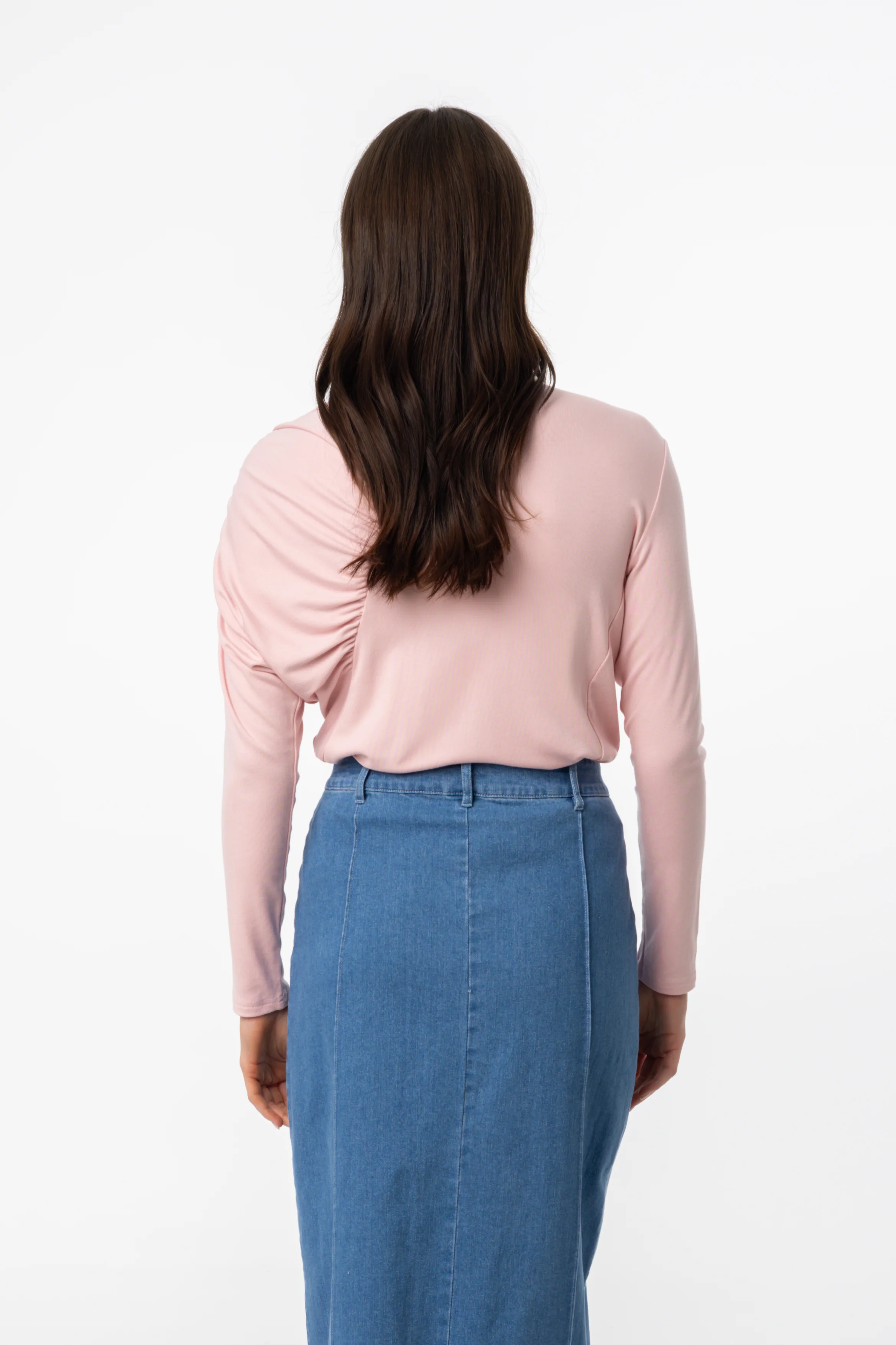 Light Pink Side Ruched Top - Image 3