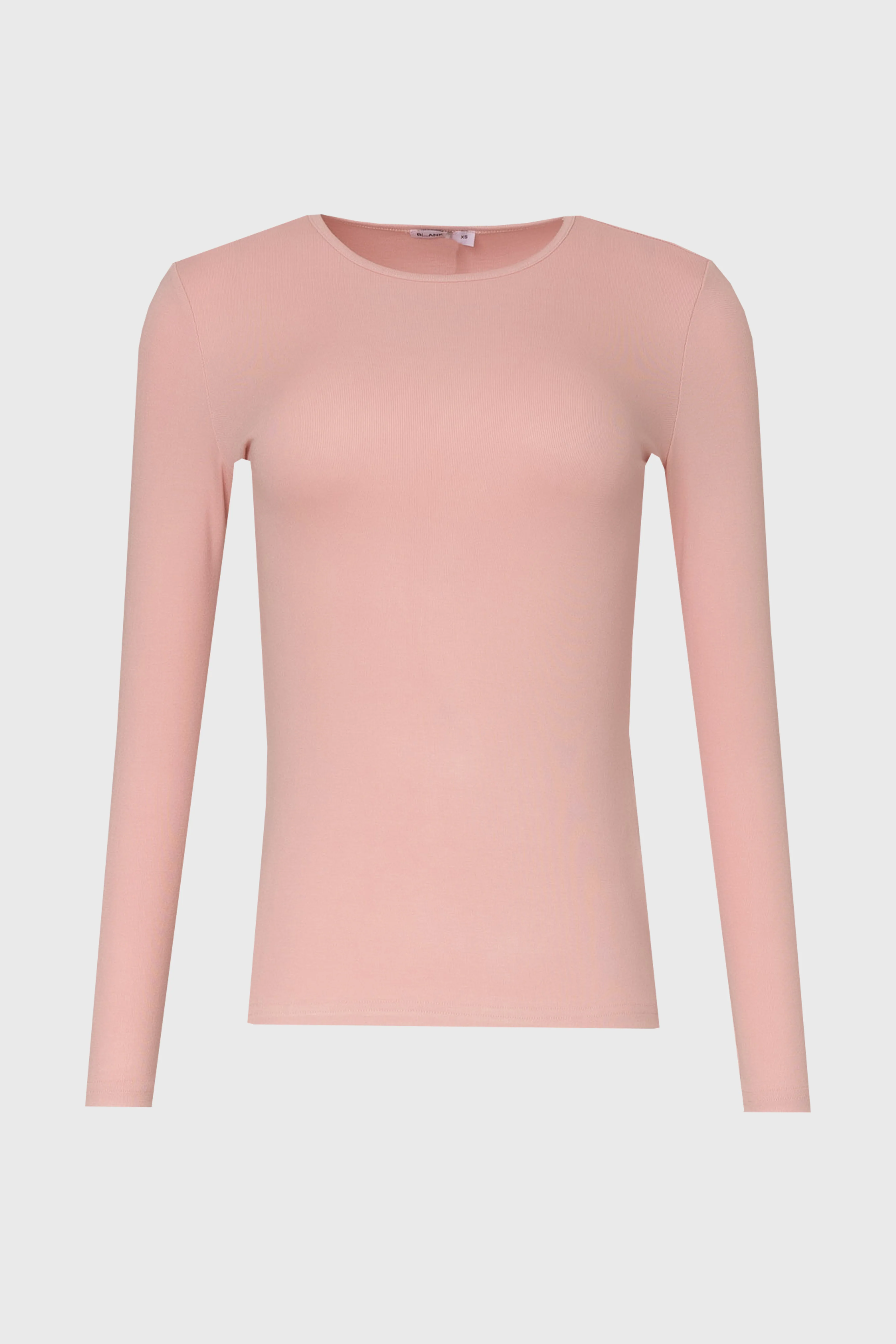 Light Pink Solid Long Sleeve T-Shirt - Image 6