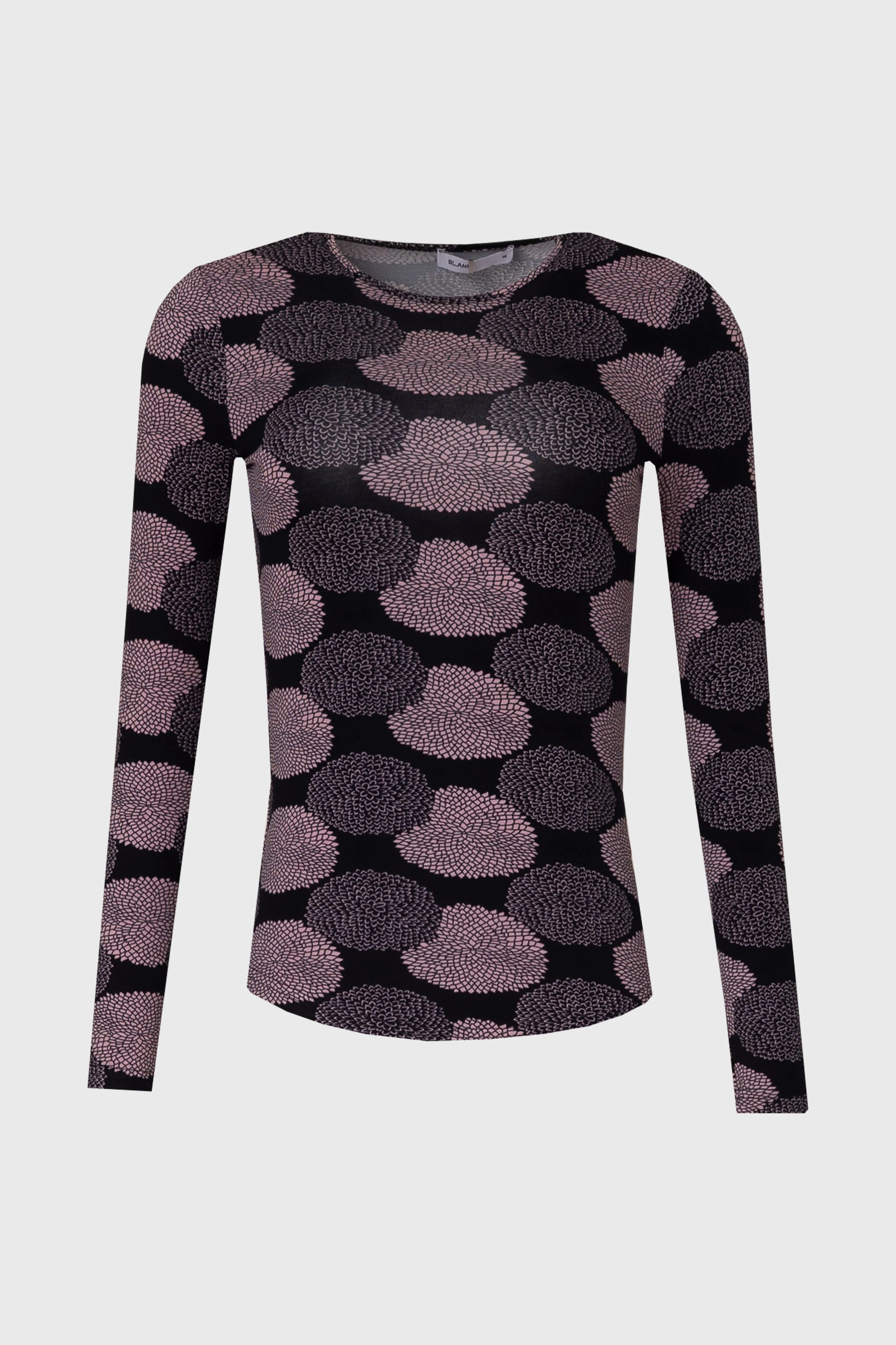Lilac Floral Printed Round Neck T-Shirt - Image 6