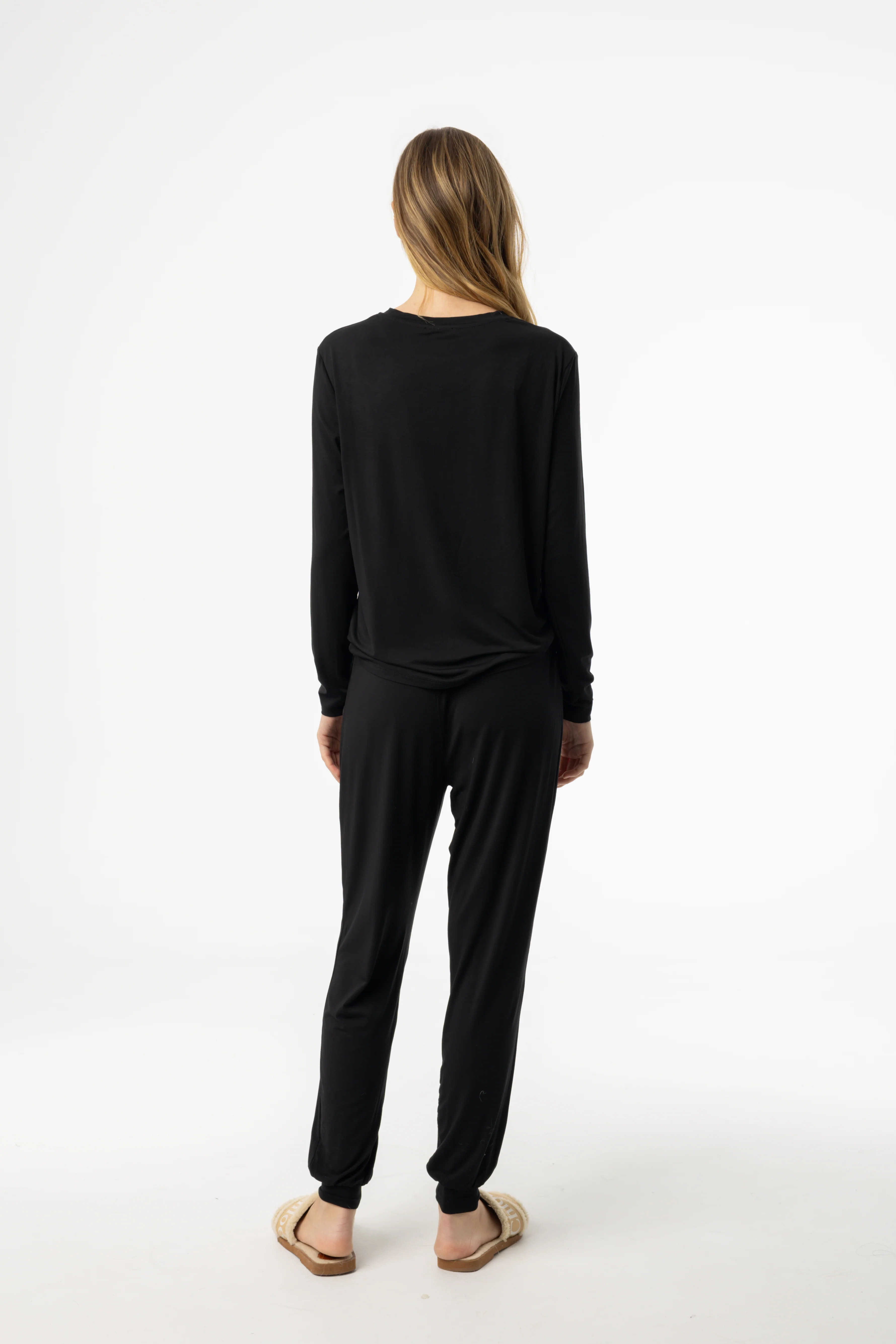 Black Long Sleeve Shirt and Jogger Pants - Image 3