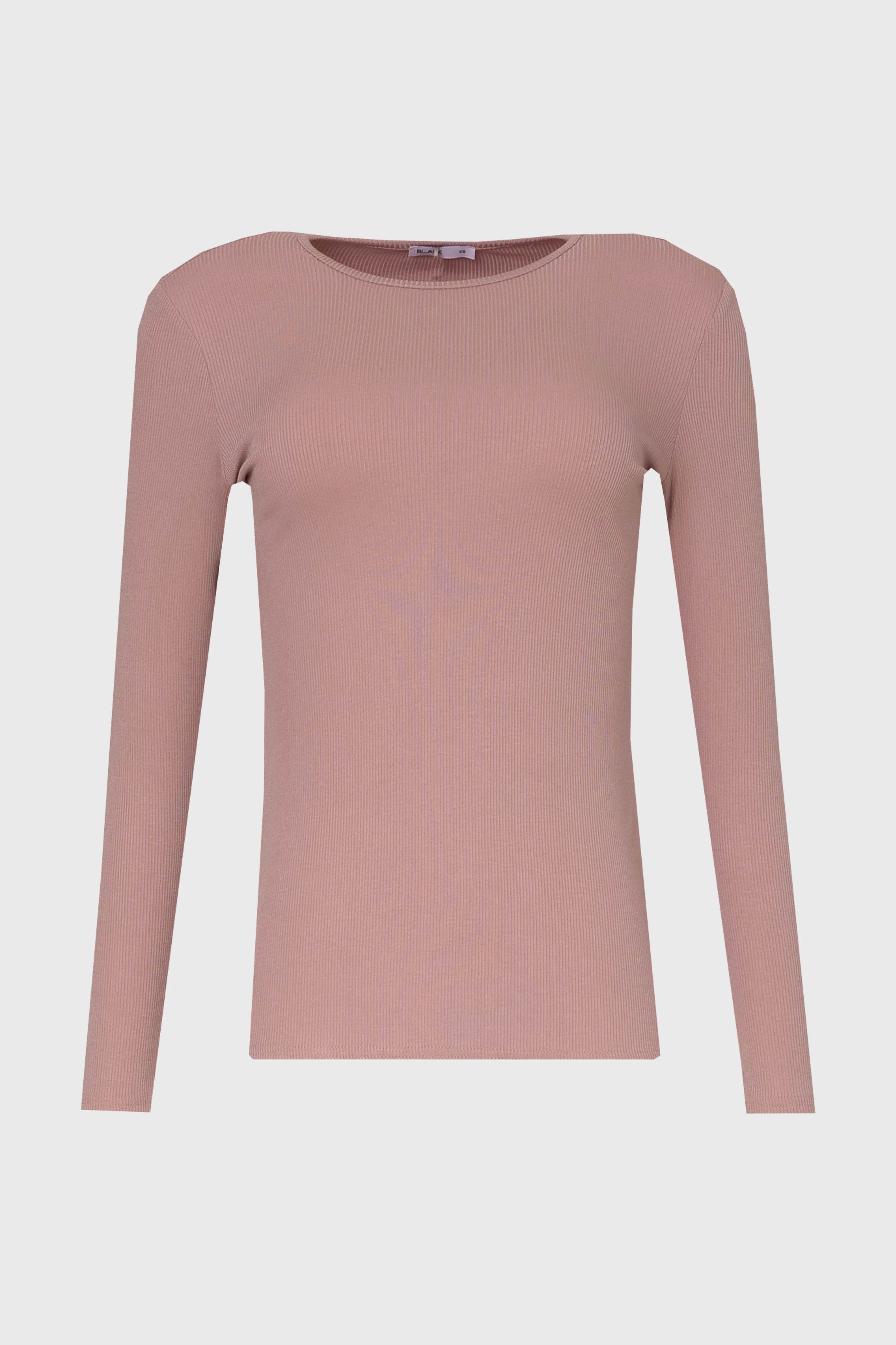 Mauve Long Sleeve Ribbed T-Shirt - Image 6