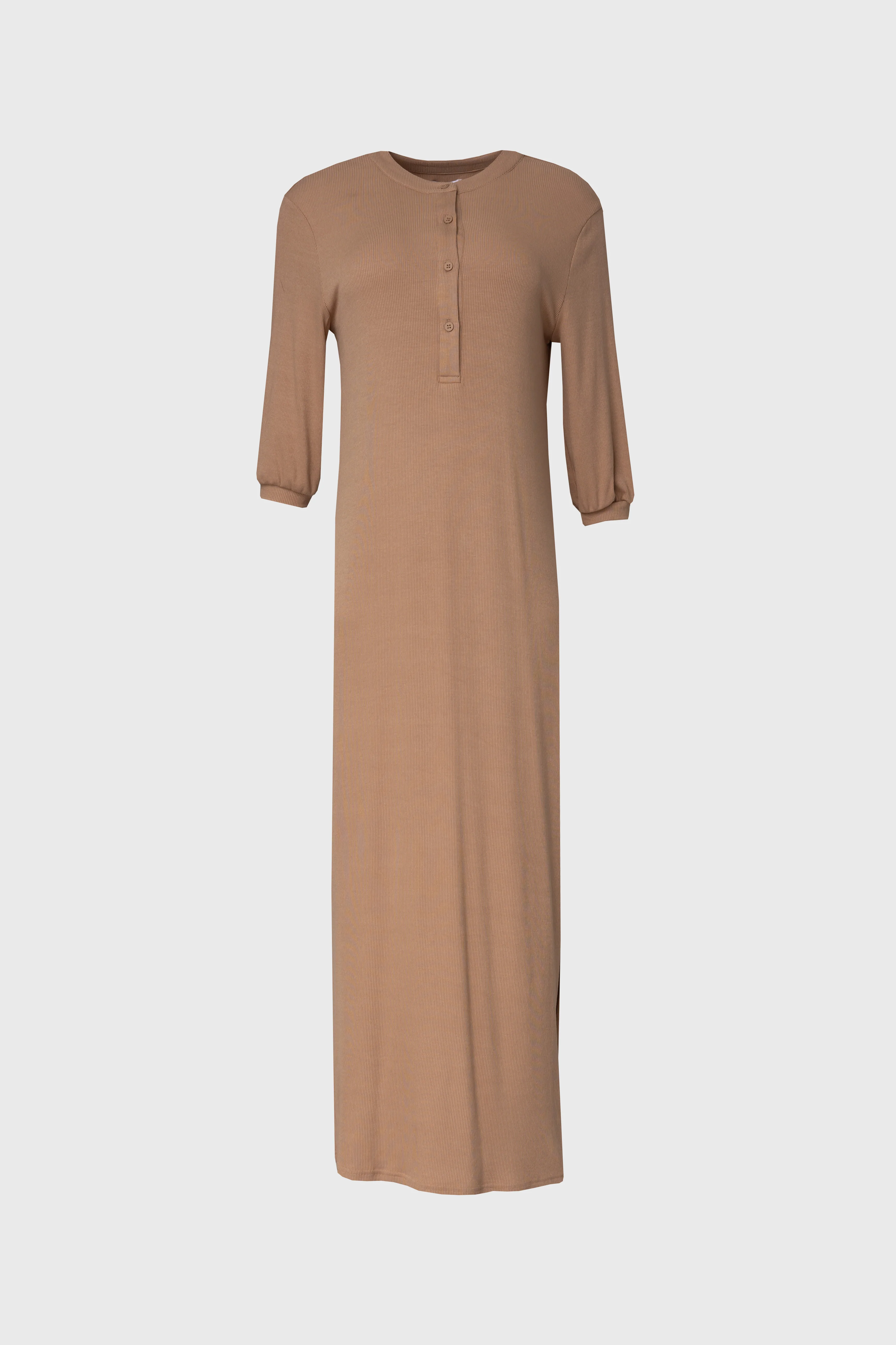 Mocha 3/4 Sleeve Maxi Dress - Image 5