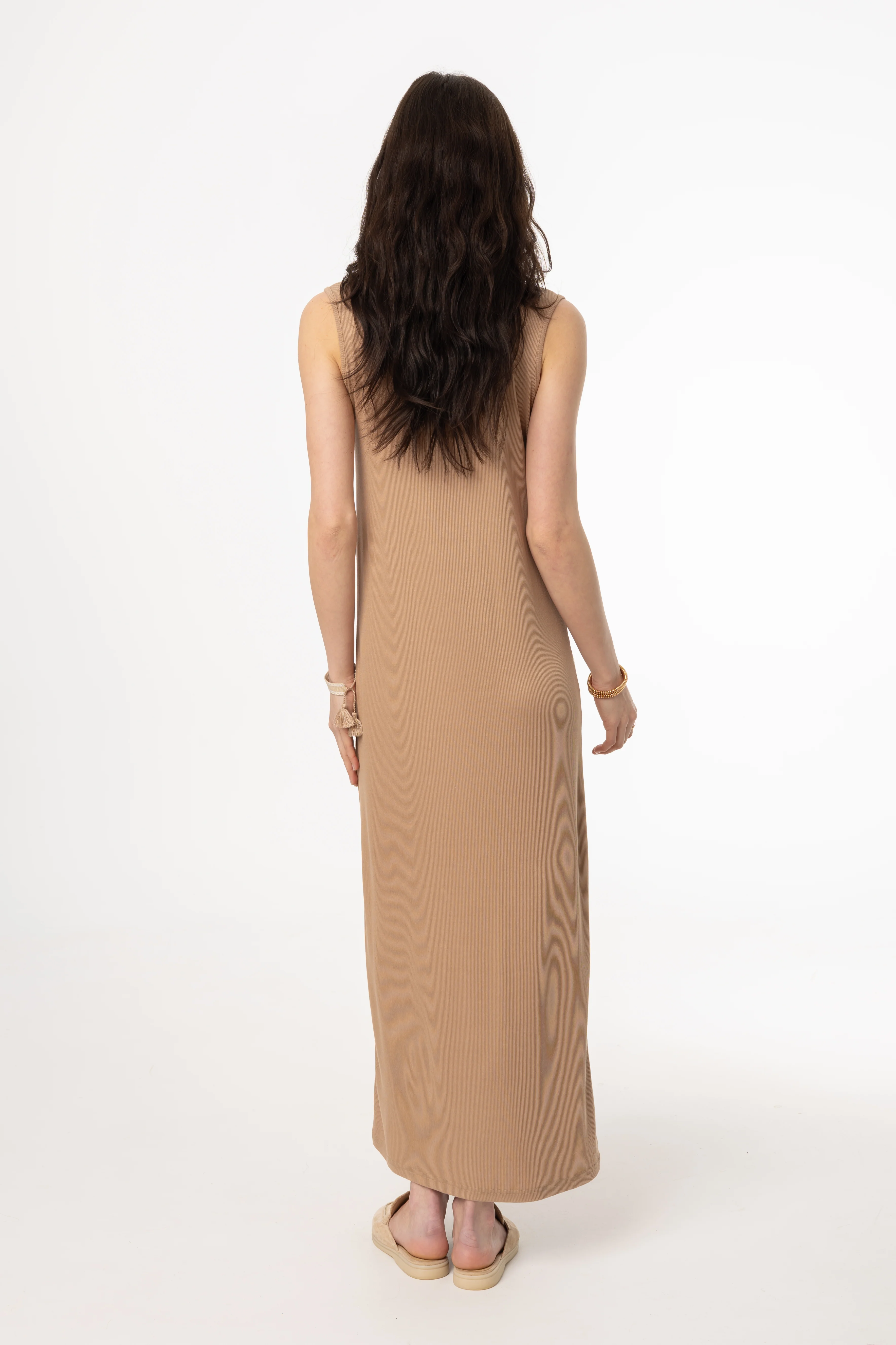 Mocha Ribbed Maxi Jumper - Image 3