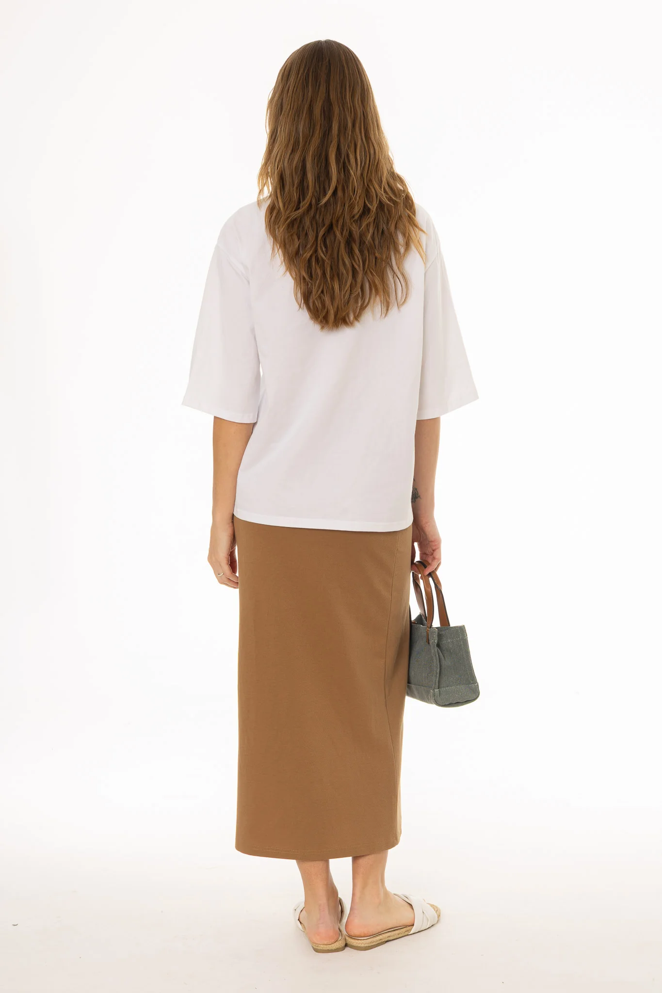 Mocha Textured Skirt Legging - Image 3