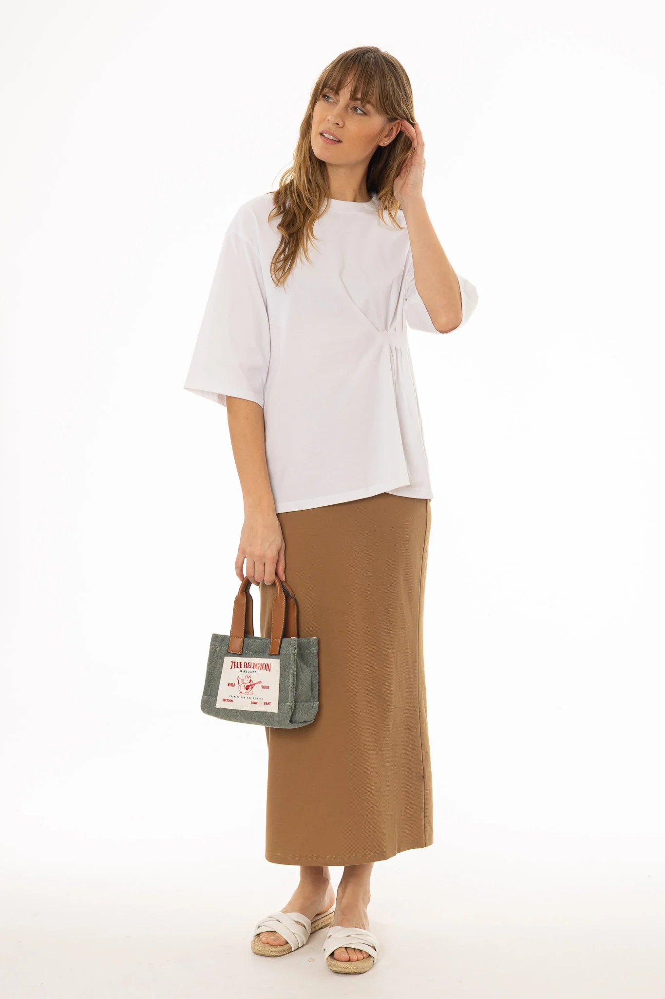 Mocha Textured Skirt Legging - Image 4