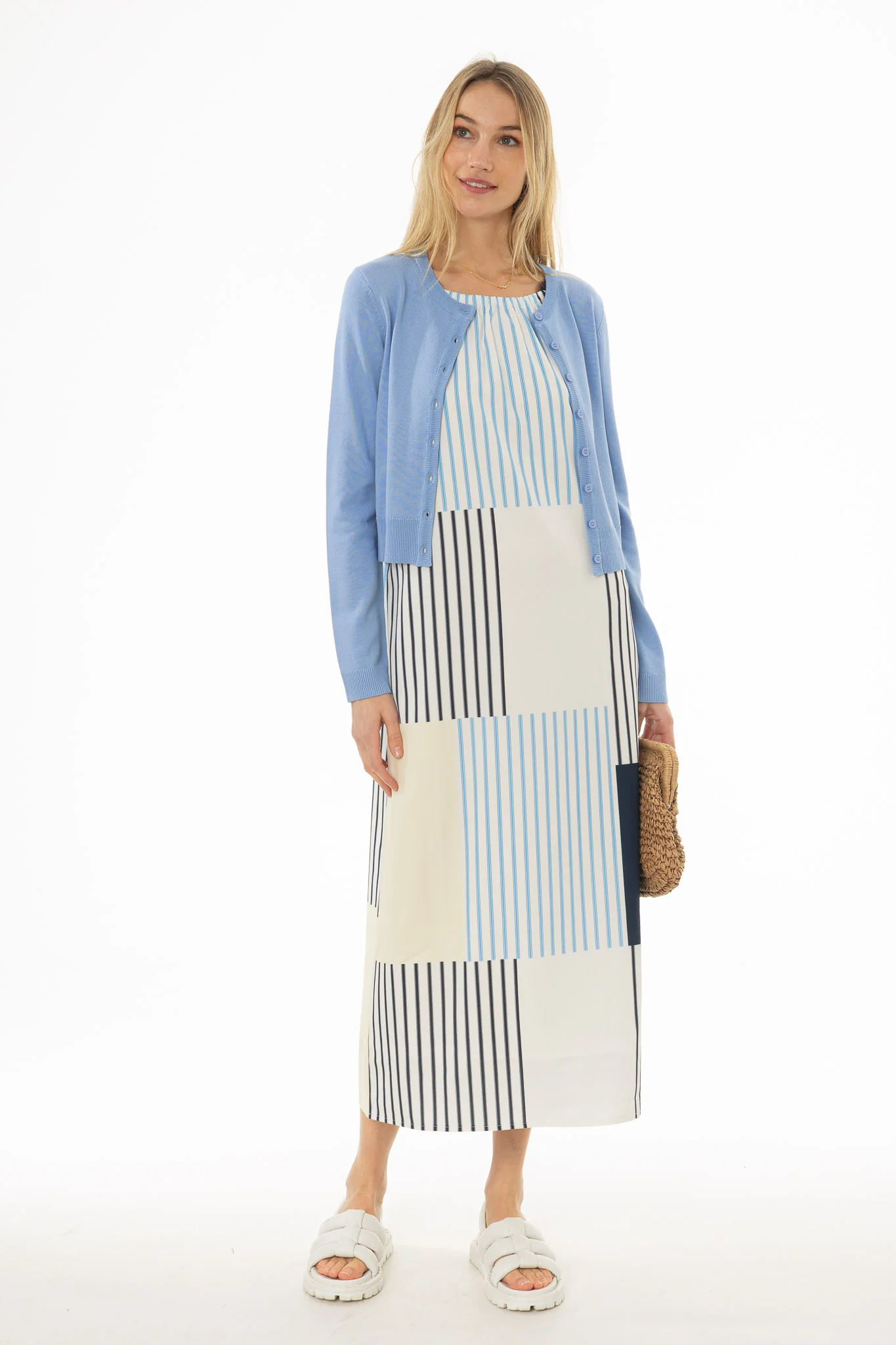 Multicolor Striped Patchwork Jumper - Image 2