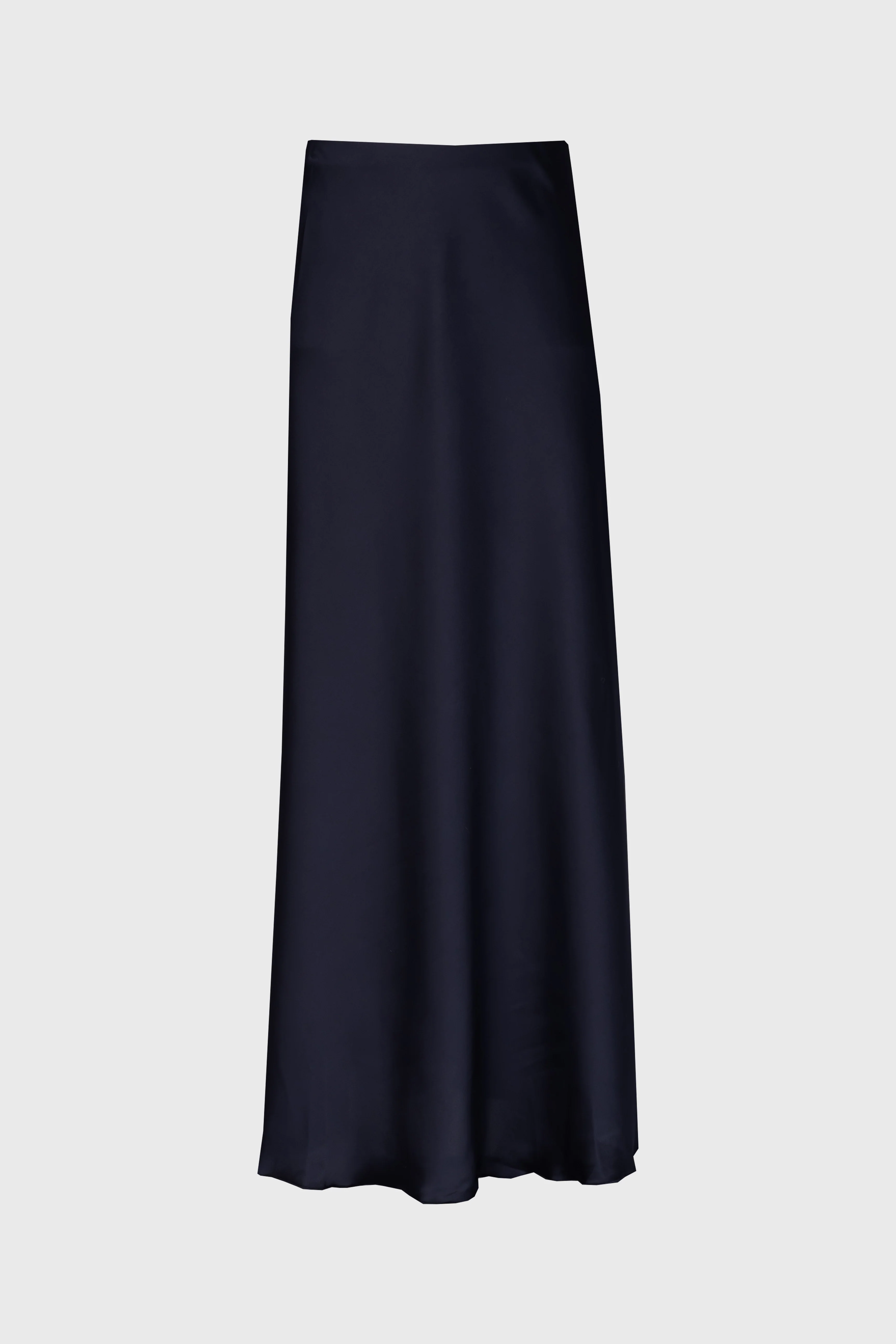 Navy A-Line Satin Effect Maxi Skirt - Image 5