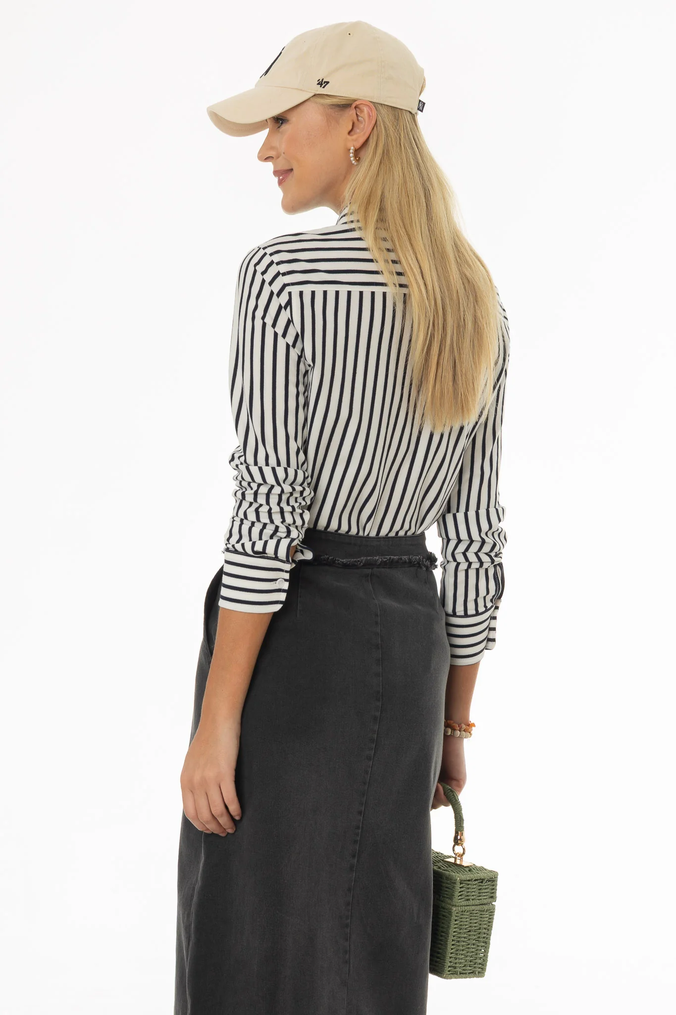 Navy Polo Button Up Shirt - Image 4