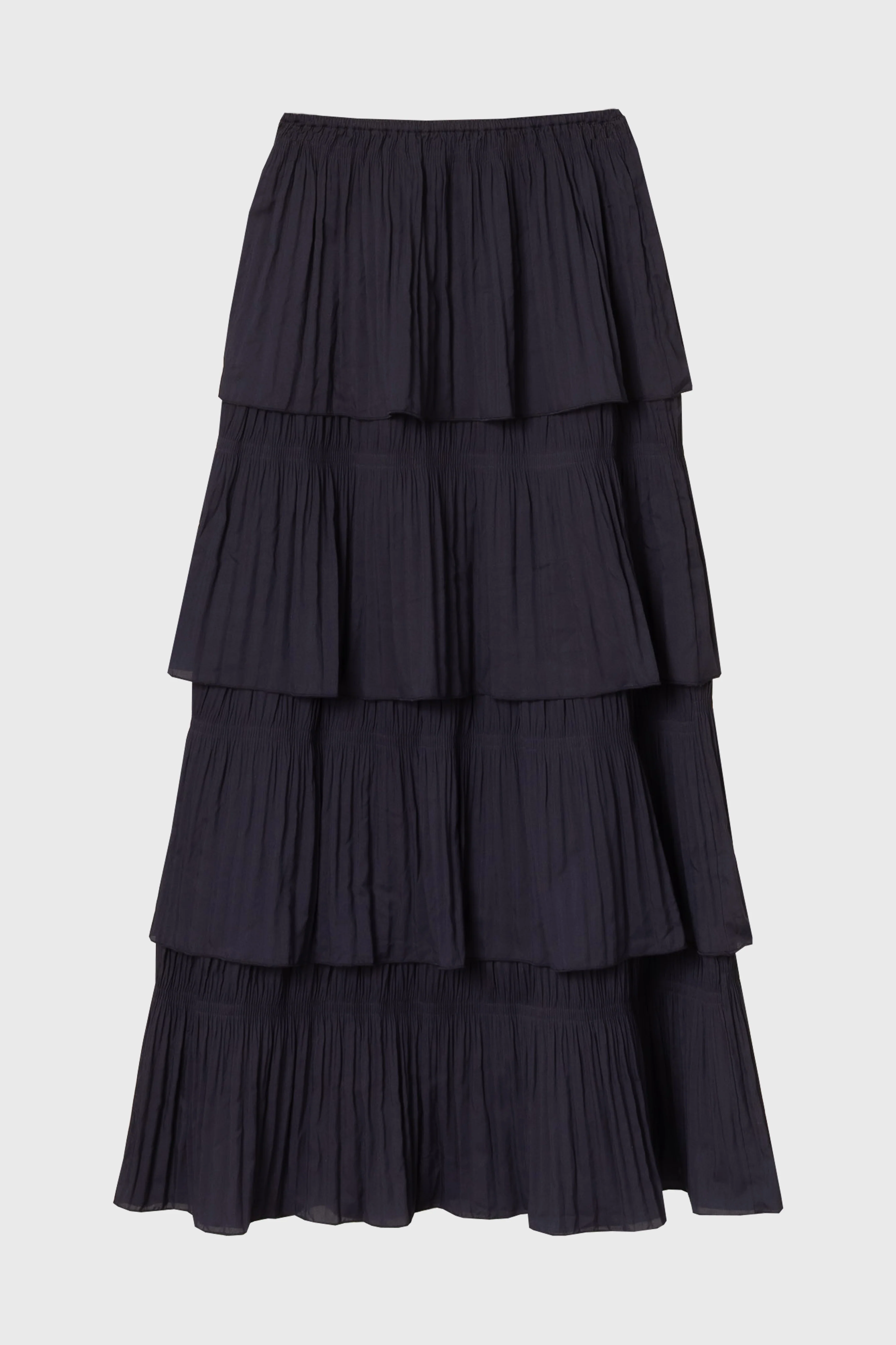 Navy Ruffle Maxi Skirt - Image 6