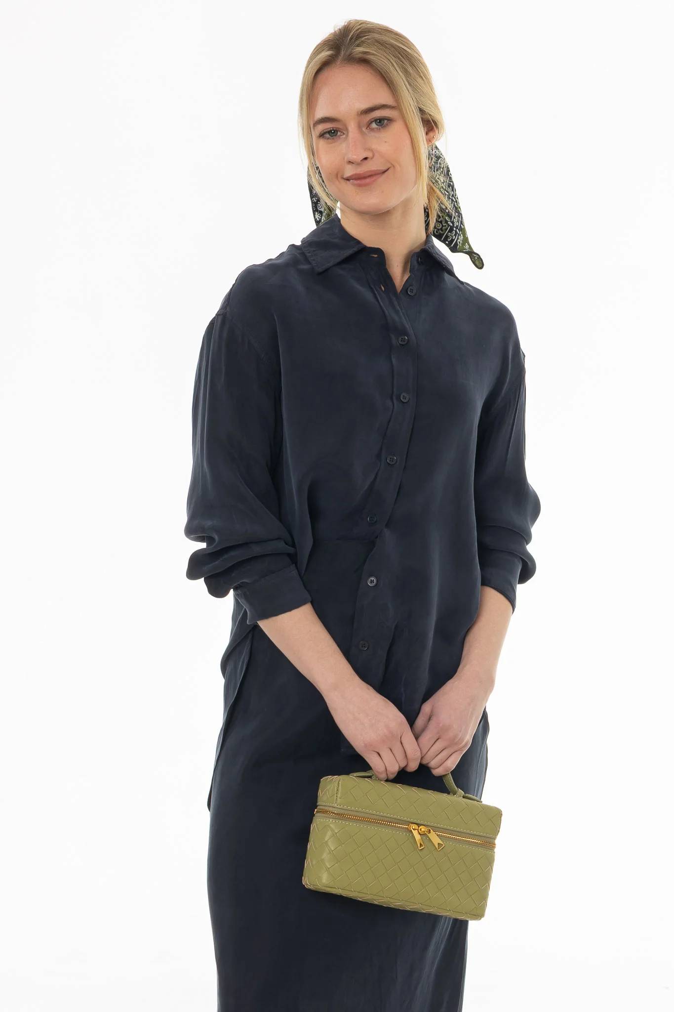 Navy Slip Blouse - Image 5