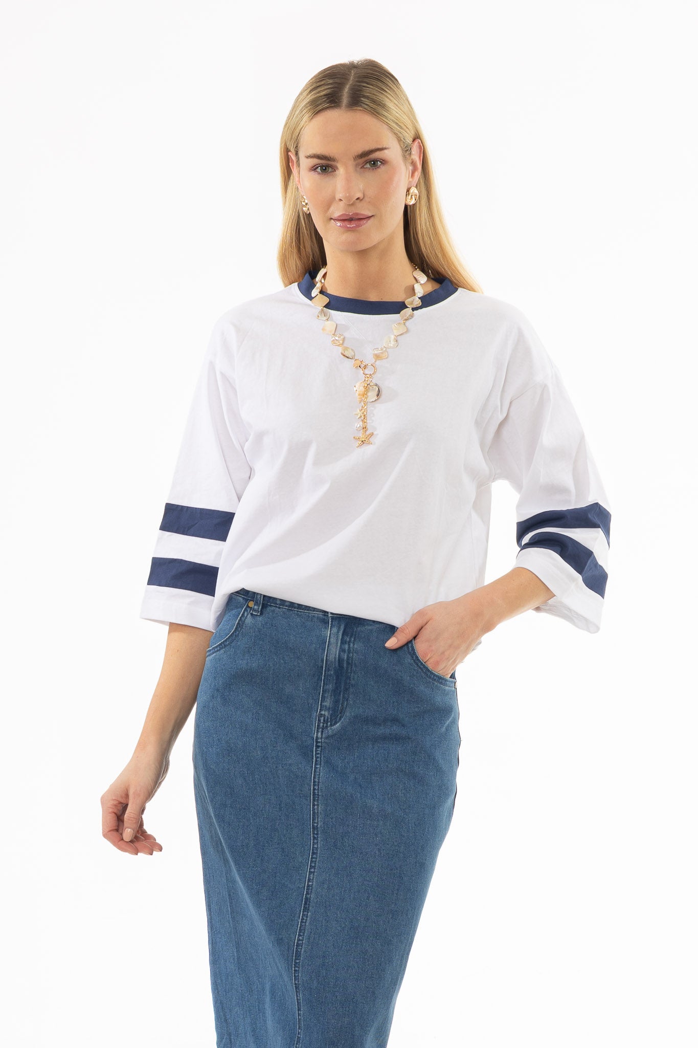 Navy Varsity T-Shirt - Image 5