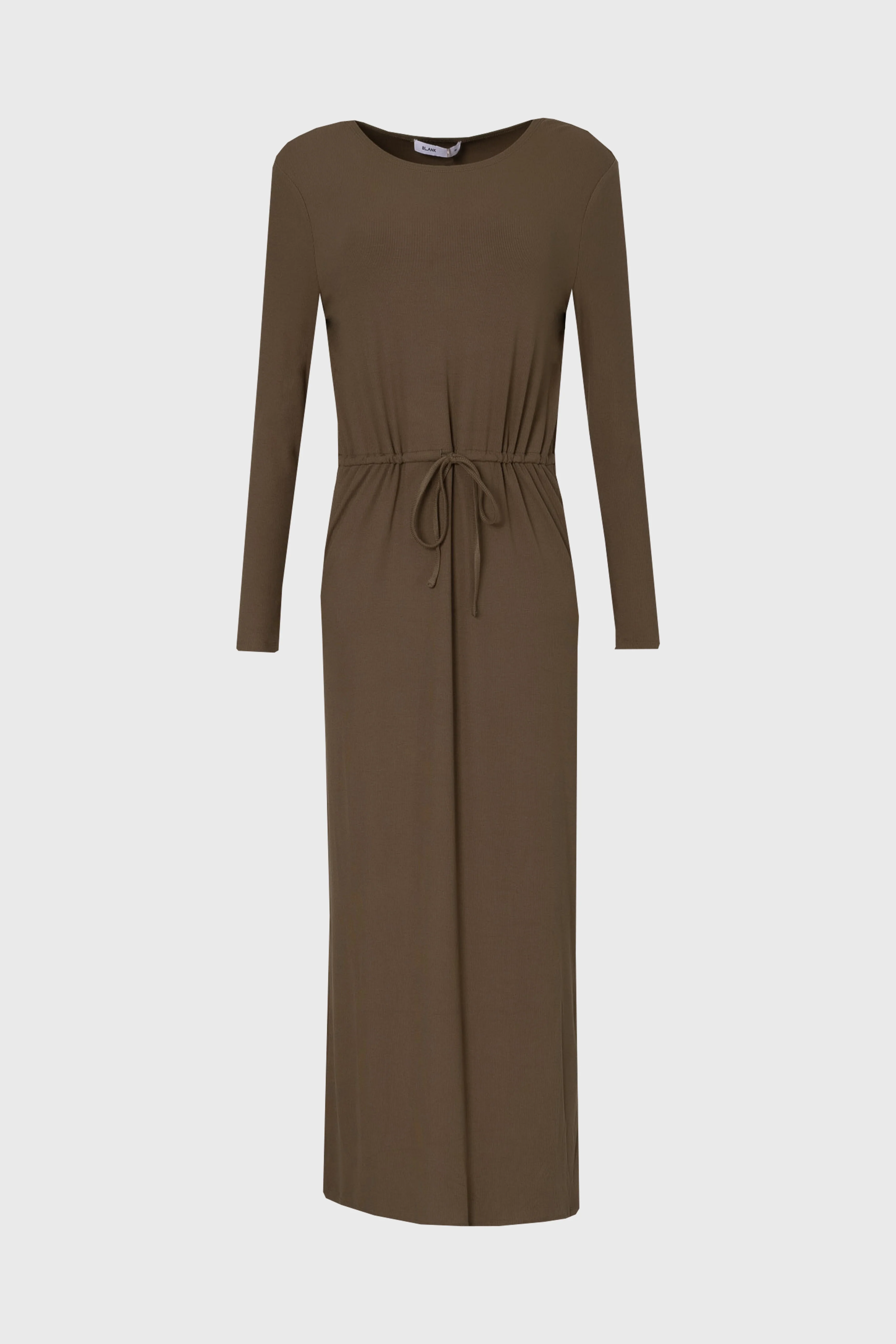 Olive Drawstring Maxi Dress - Image 6