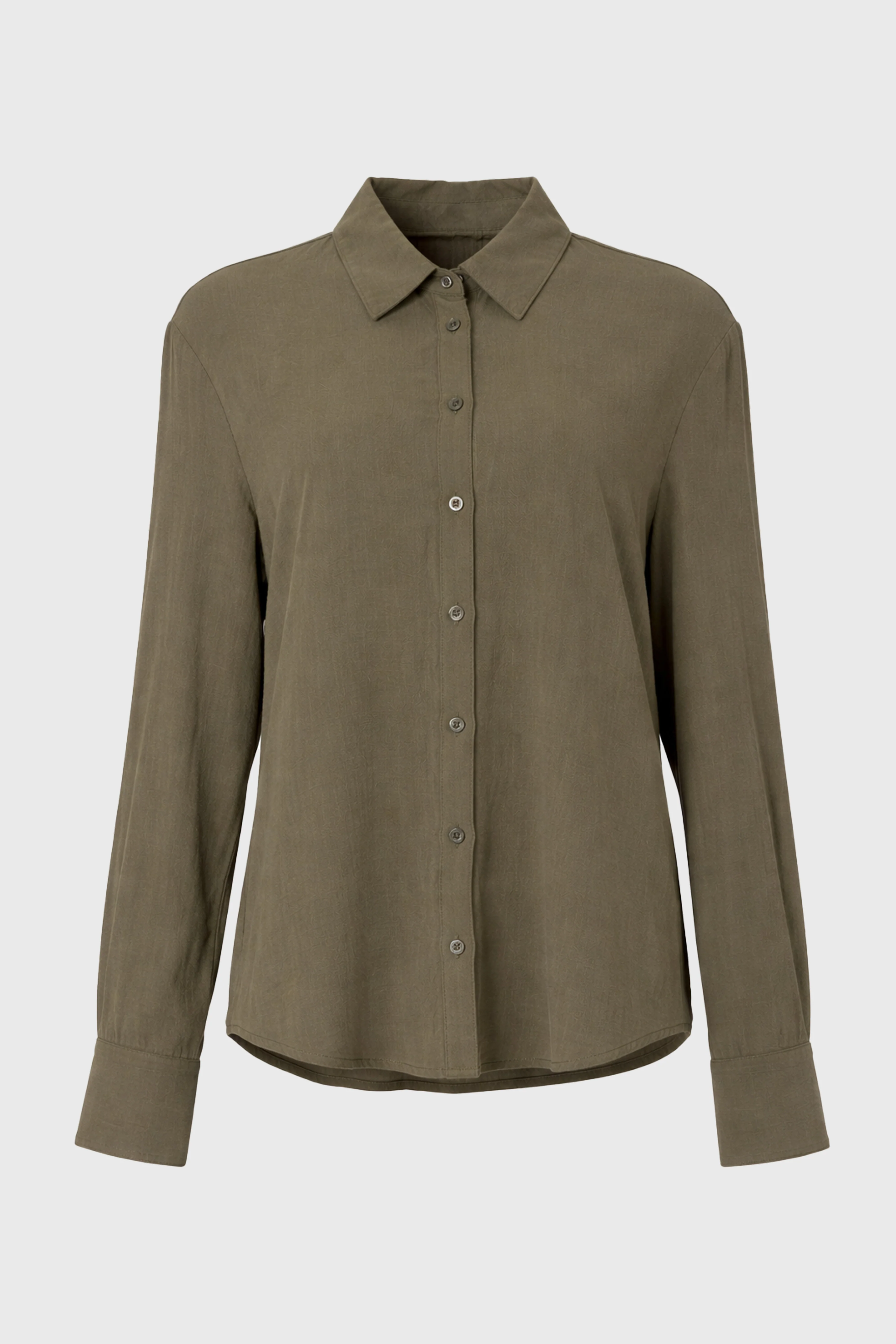 Olive Linen Feel Blouse - Image 6