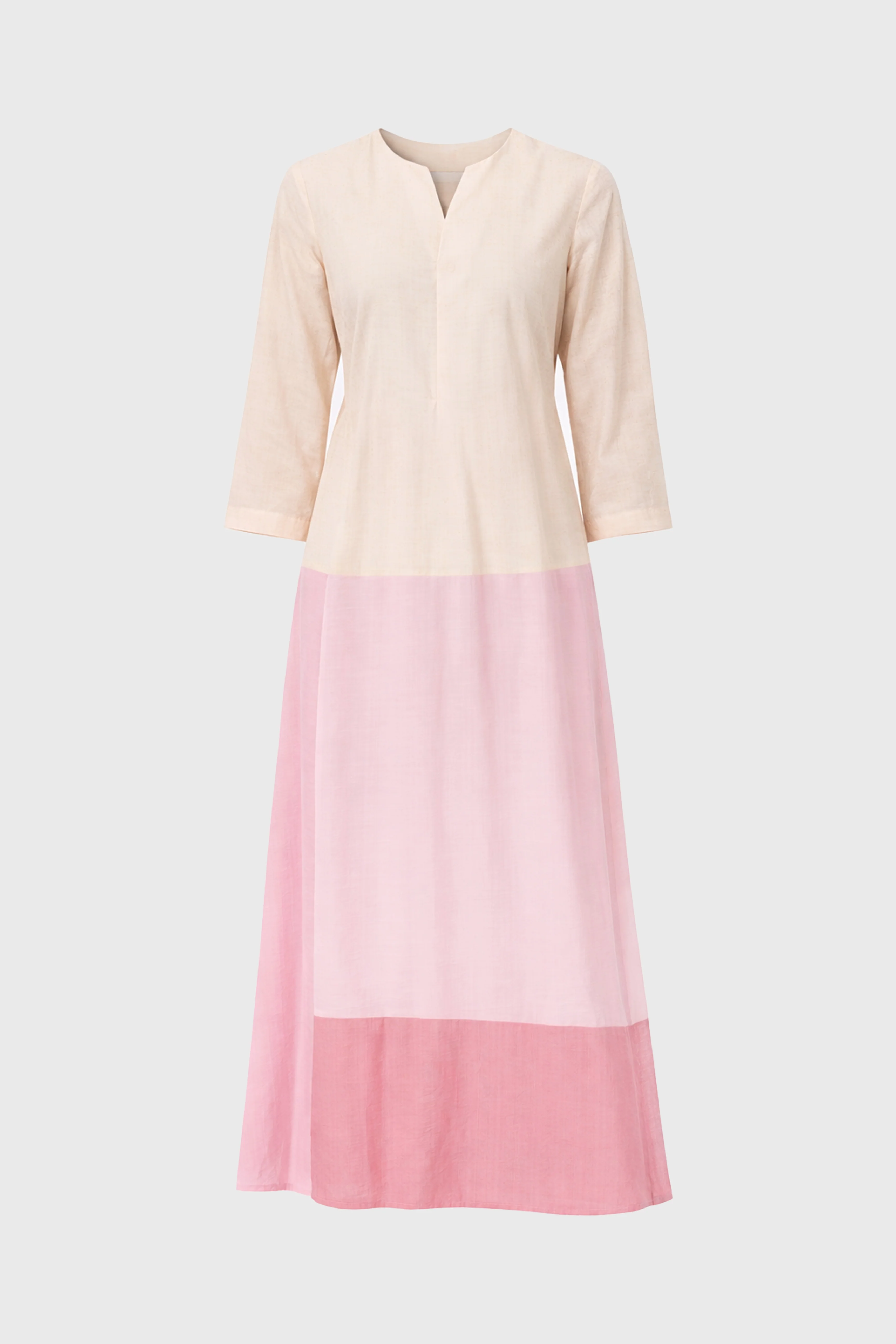 Pink Colorblock Oversized Maxi Dress - Image 6