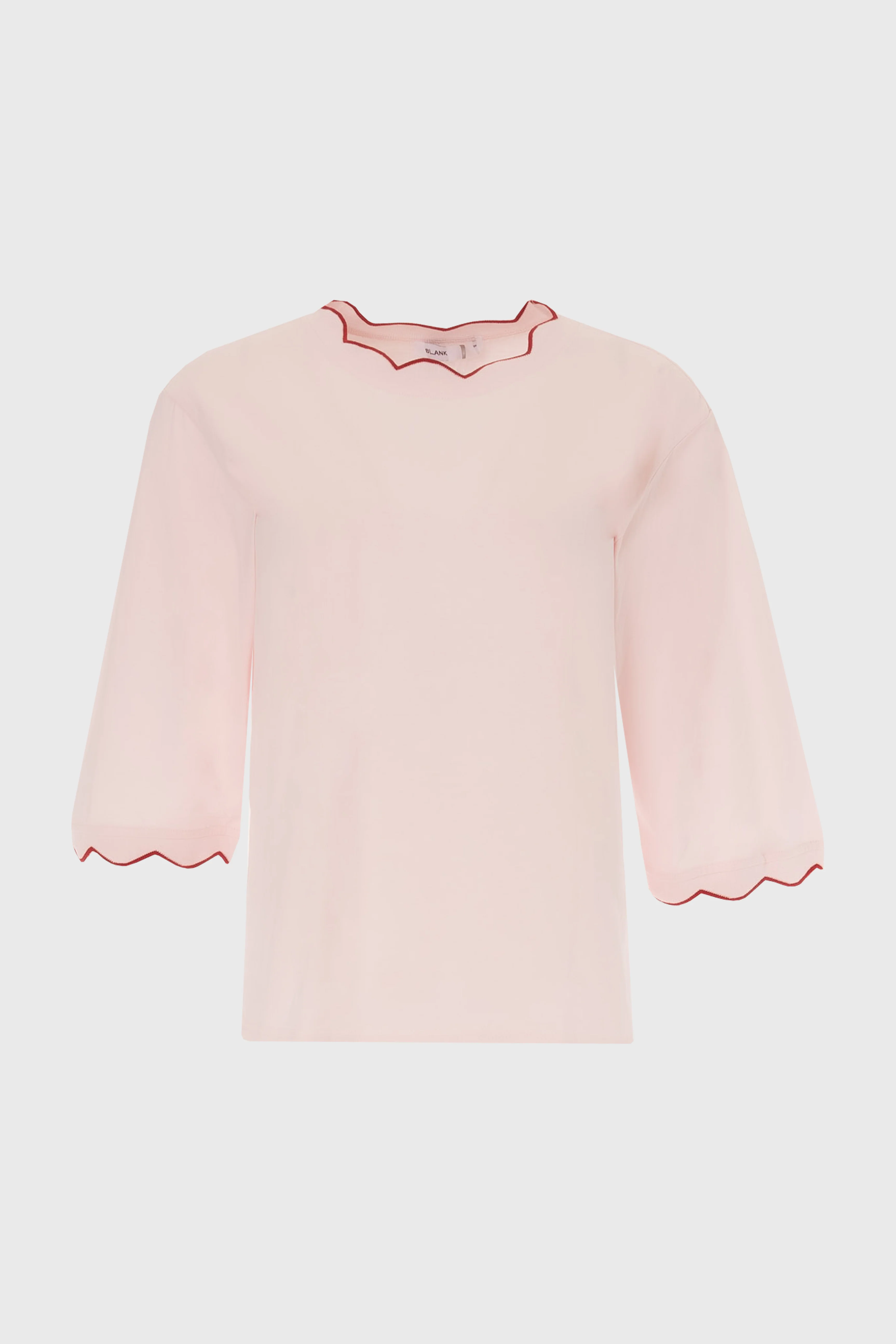 Pink Contrast Hem Dolman T-Shirt - Image 6