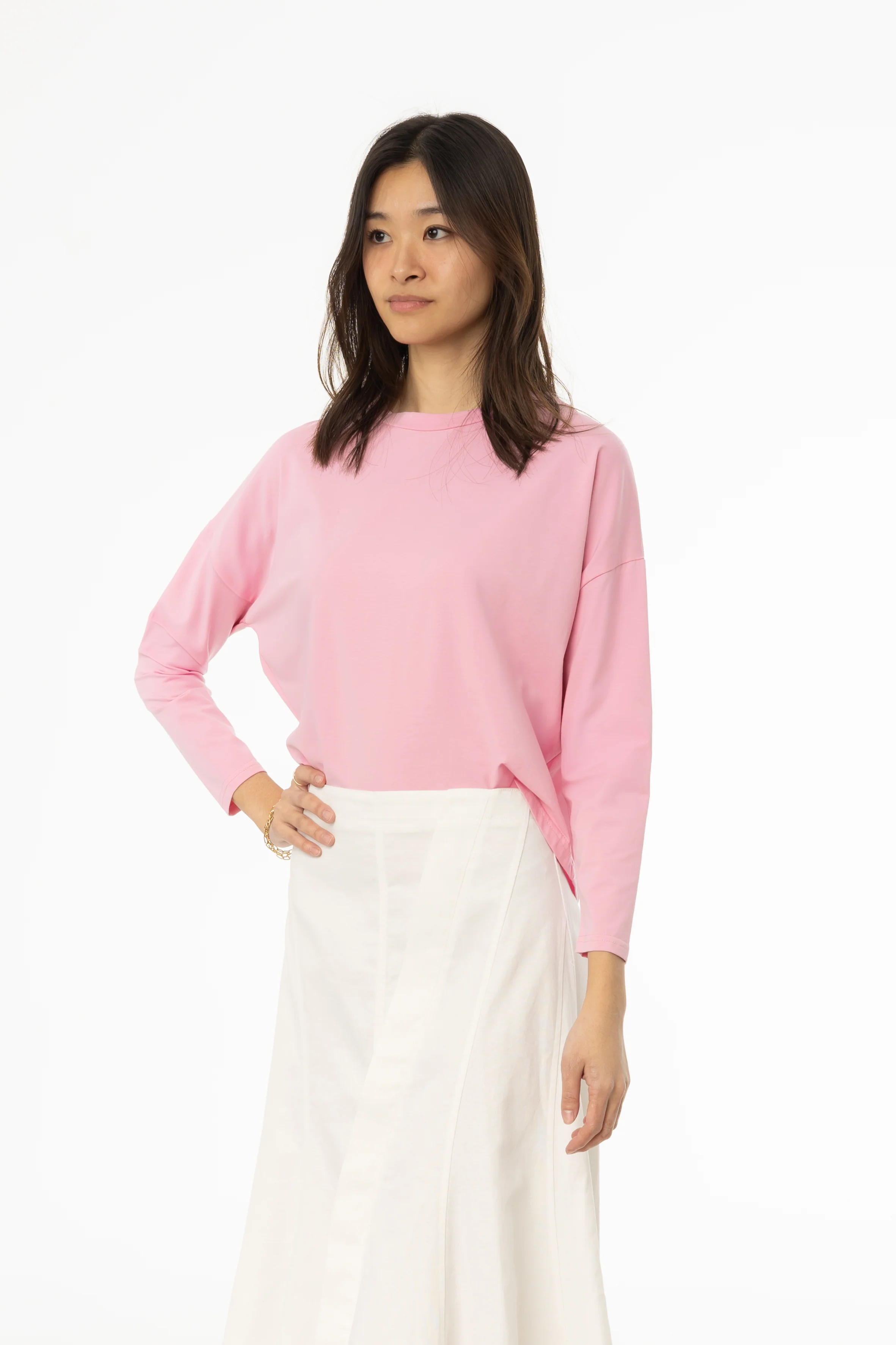 Pink Dolman Long Sleeve T-Shirt - Image 2
