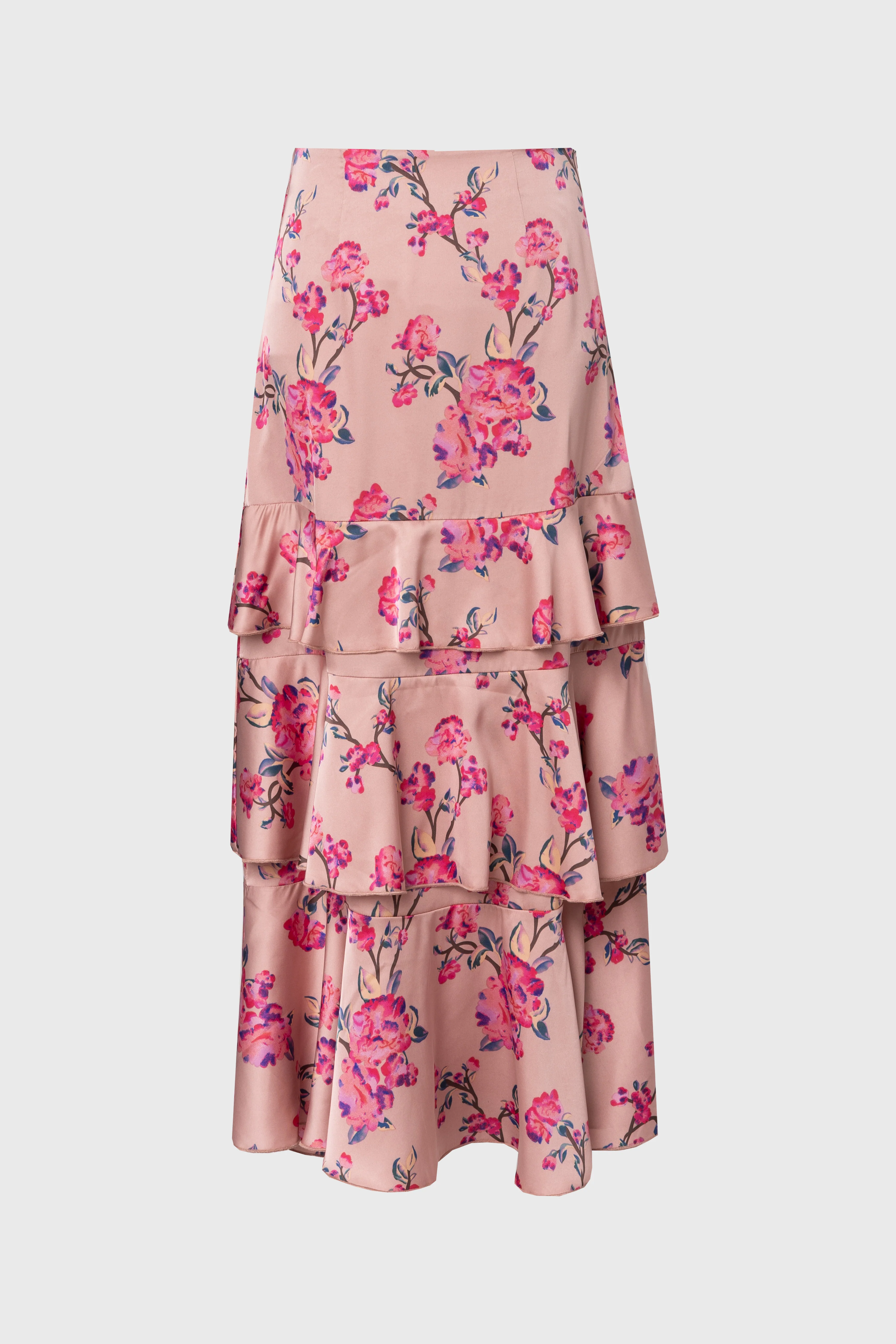 Pink Floral Ruffle Skirt - Image 5