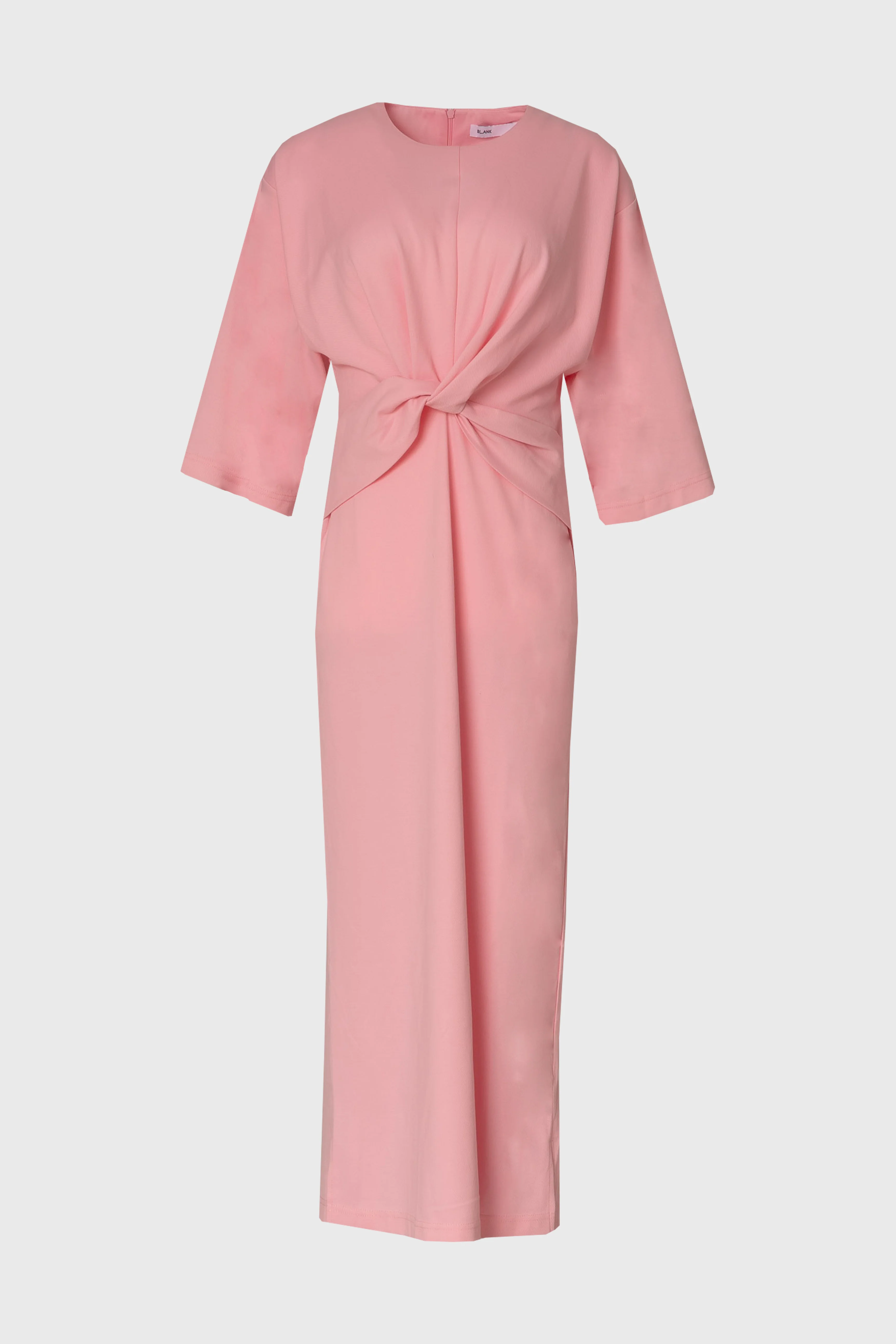 Pink Front Tie Knot Maxi Dress - Image 6