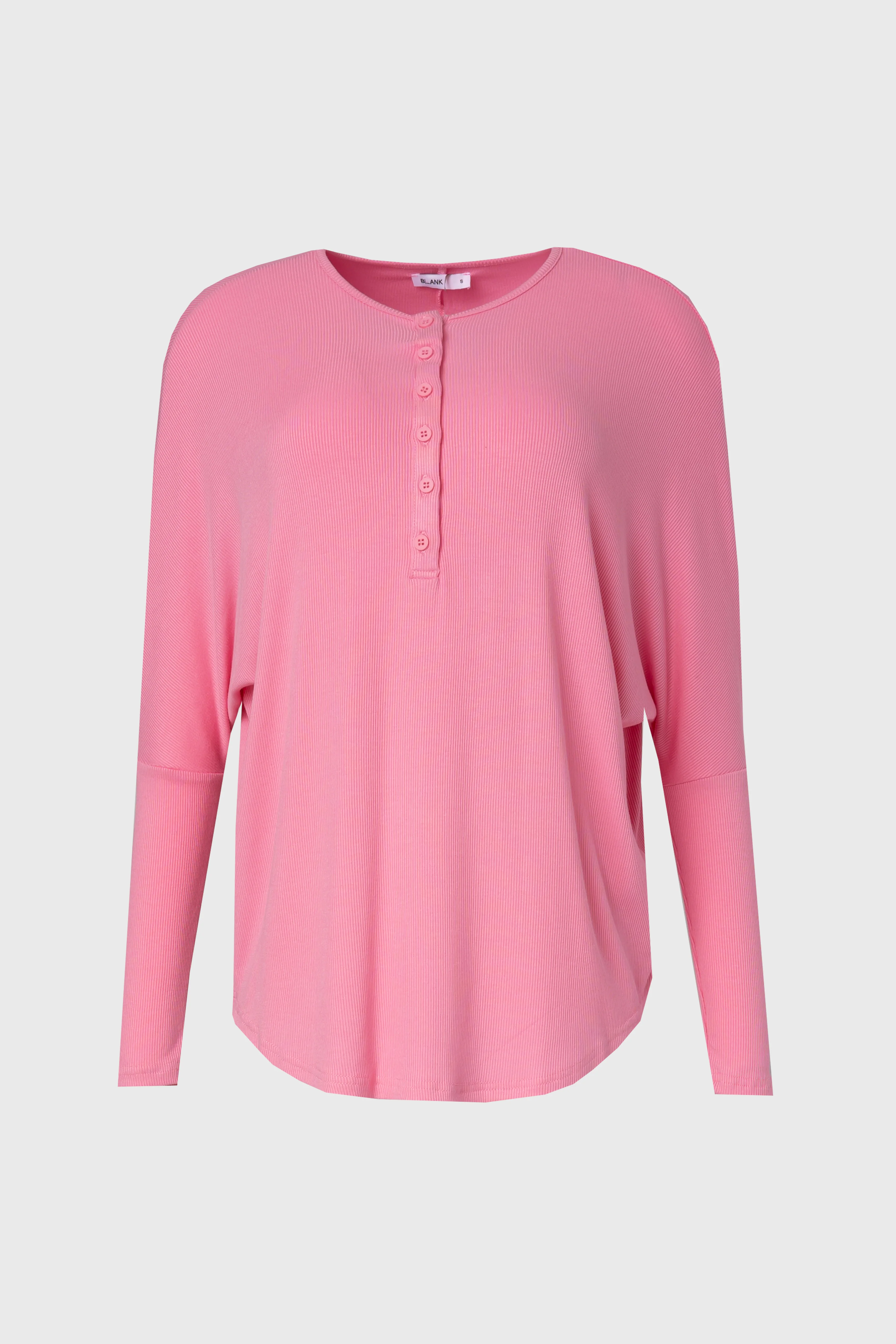 Pink Henley Dolman T-Shirt - Image 5