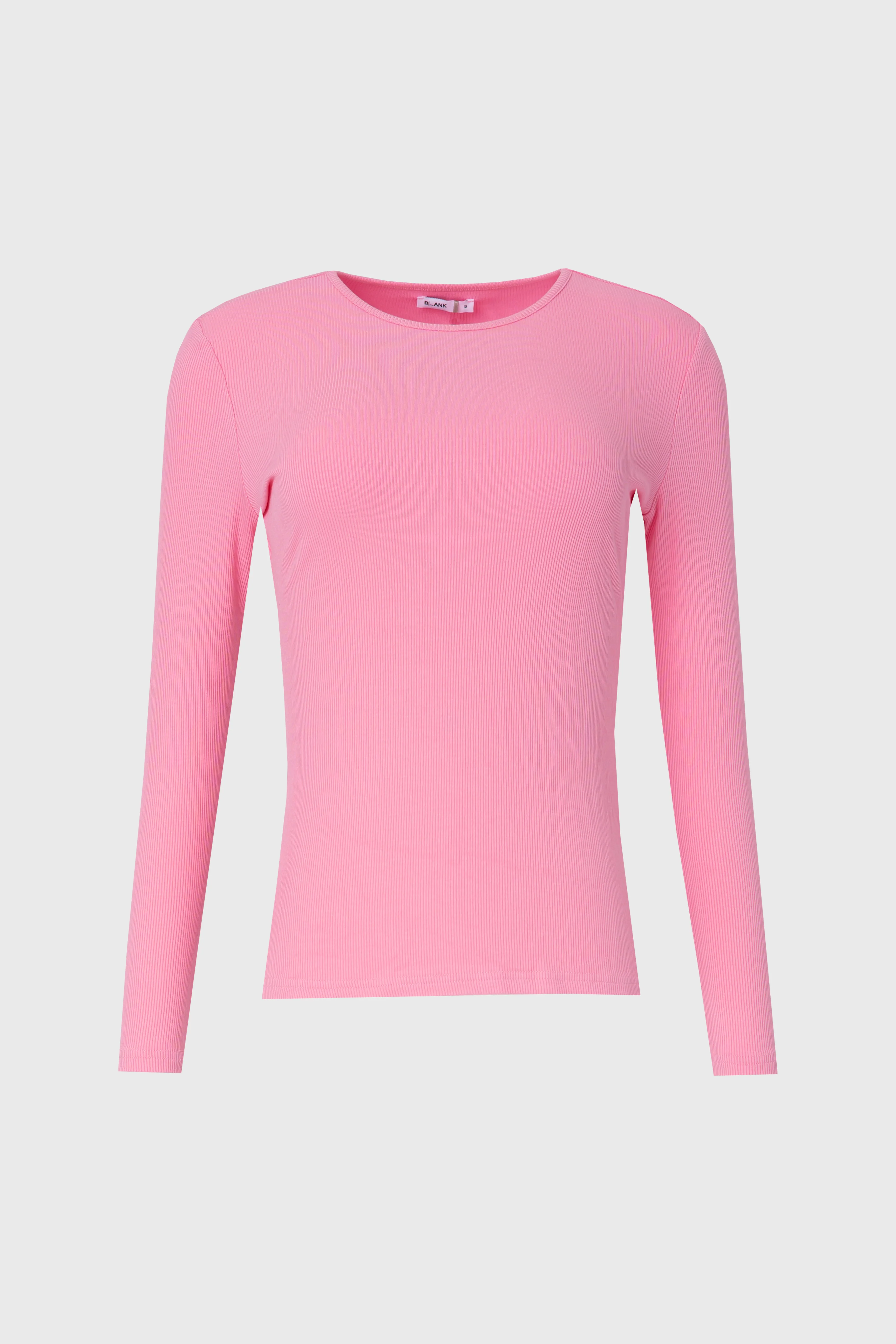 Pink Long Sleeve Ribbed Tee - Image 5