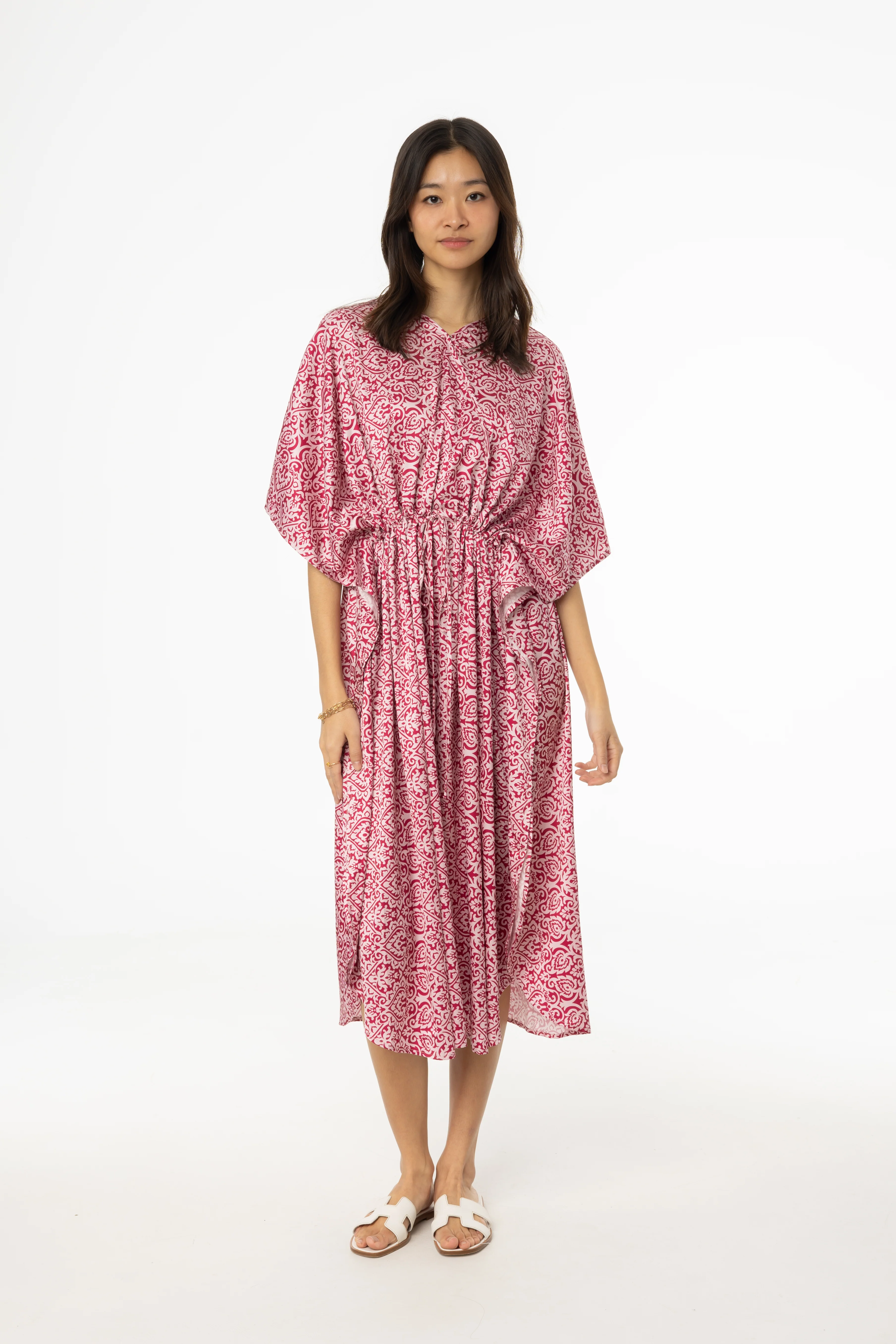 Pink Multi Printed Cover Up Dress - Image 4