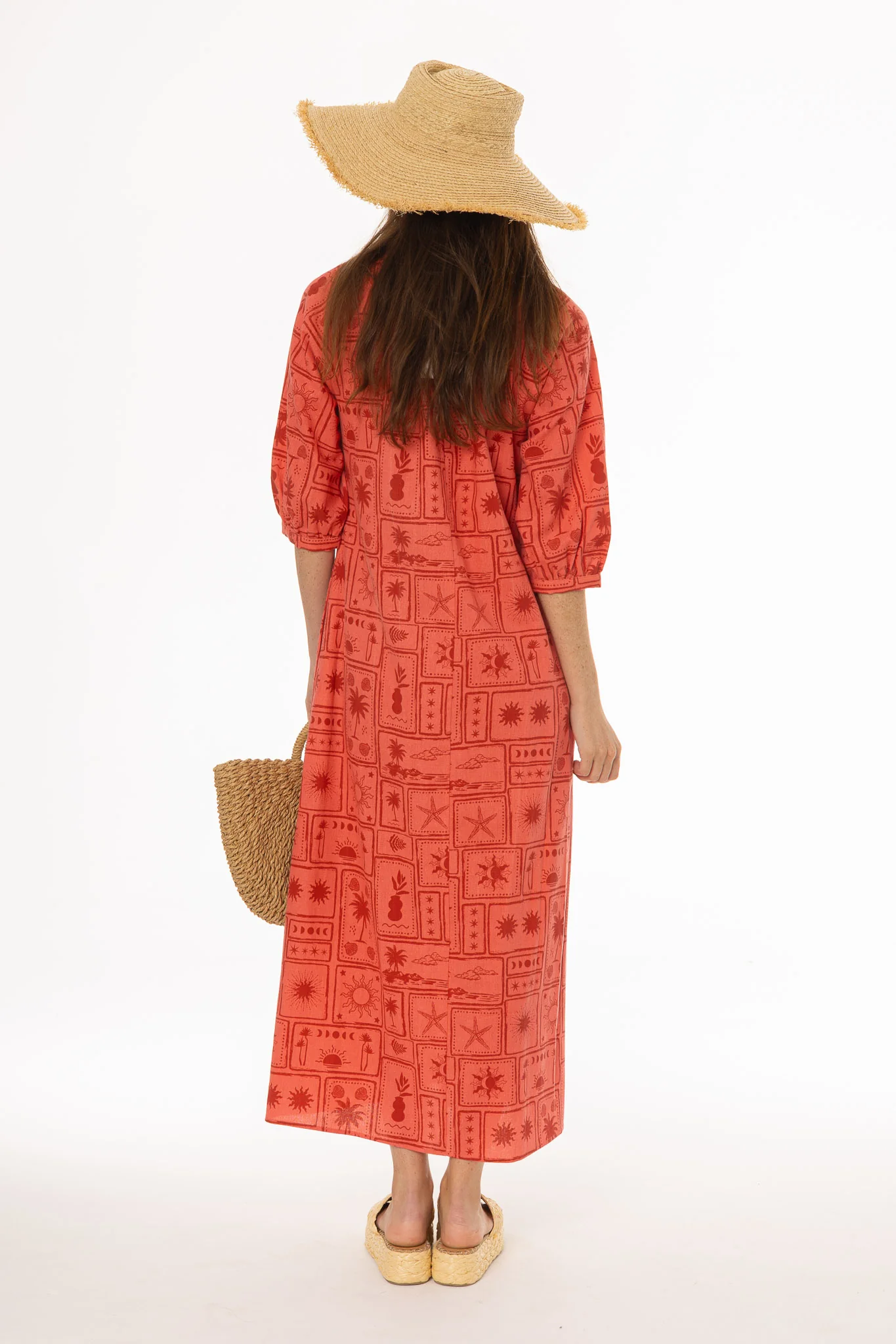 Pink Printed Button Down Maxi Dress - Image 4