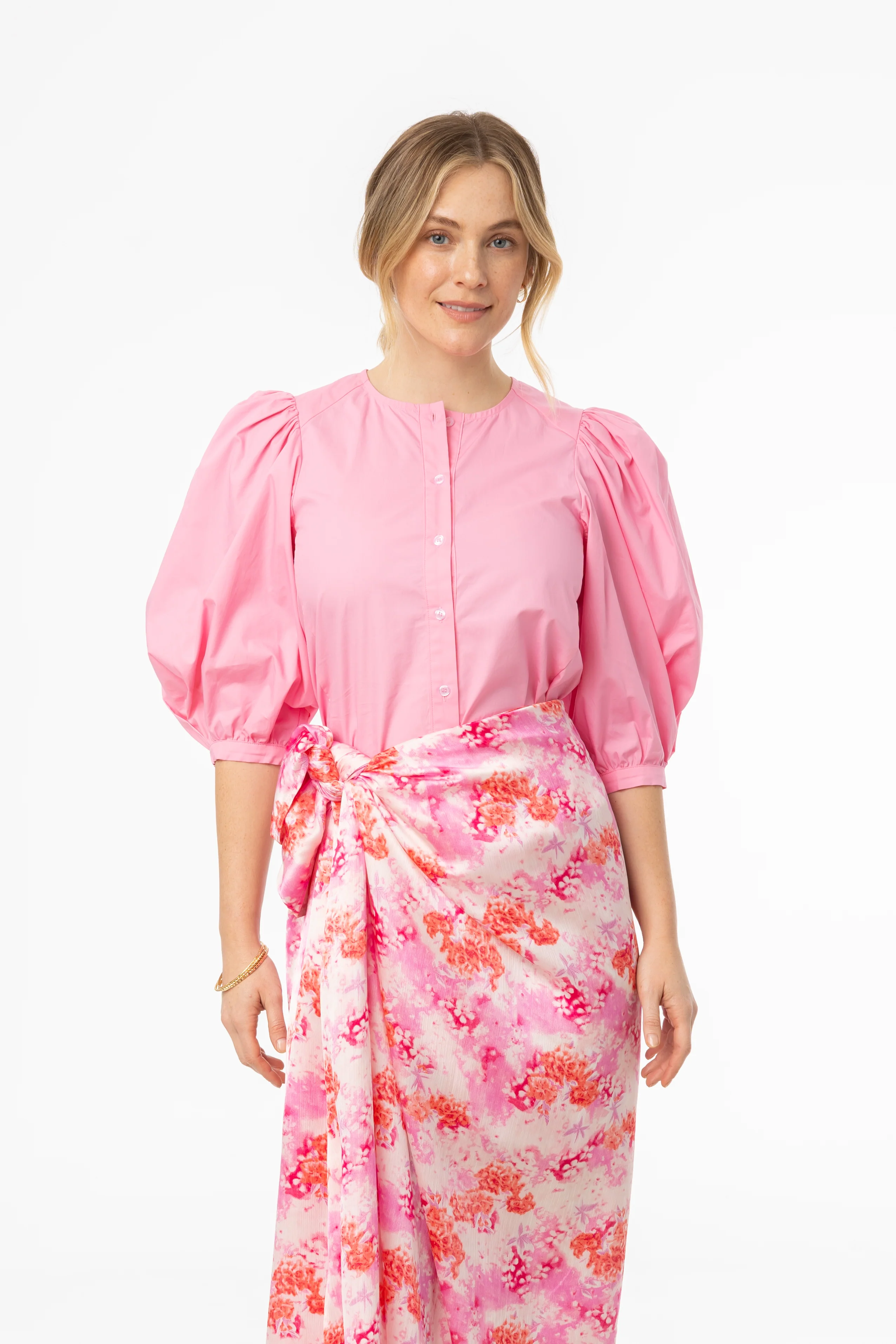 Pink Puff Sleeve Blouse - Image 4