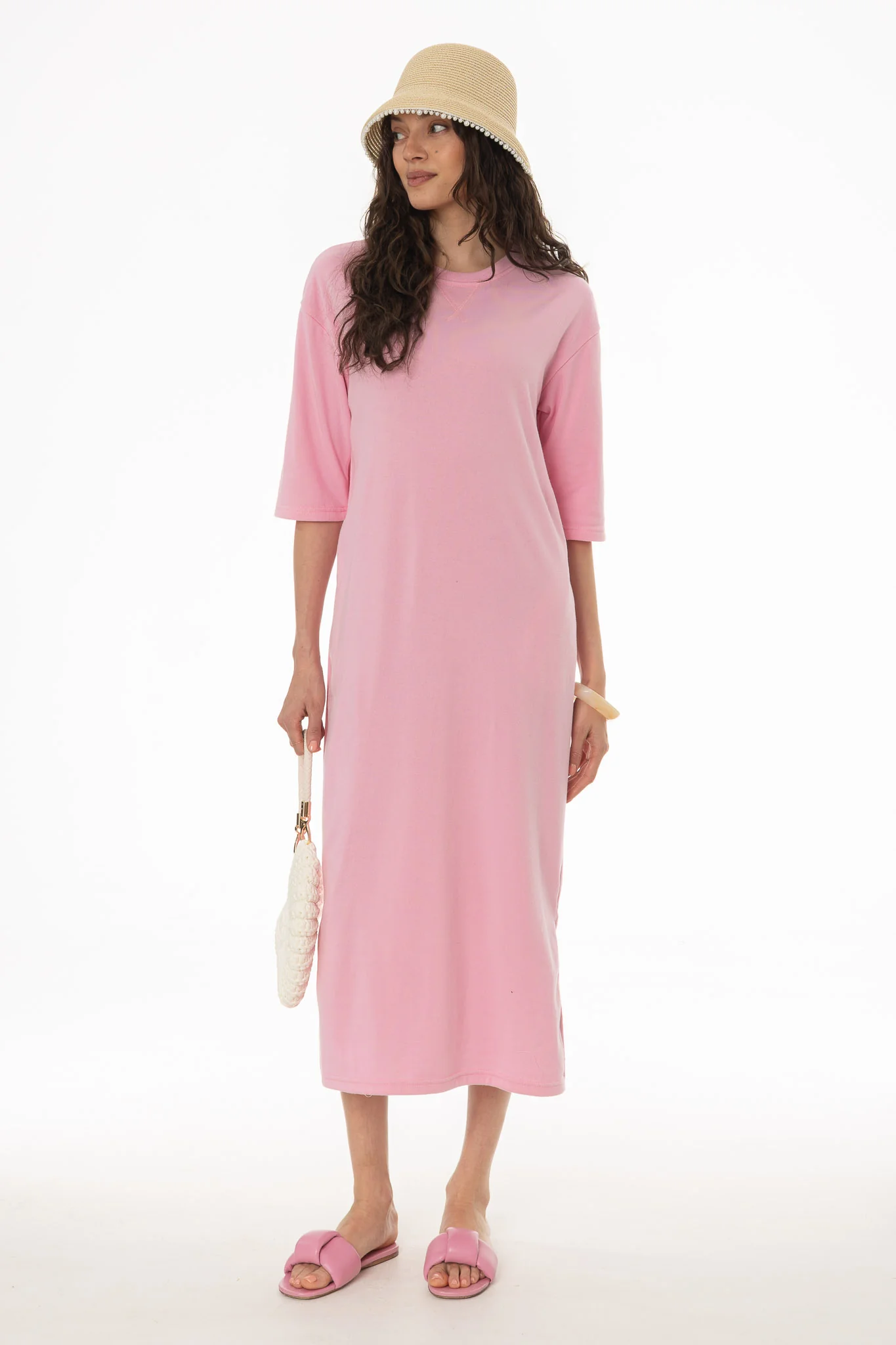 Pink Terry Maxi Dress - Image 3