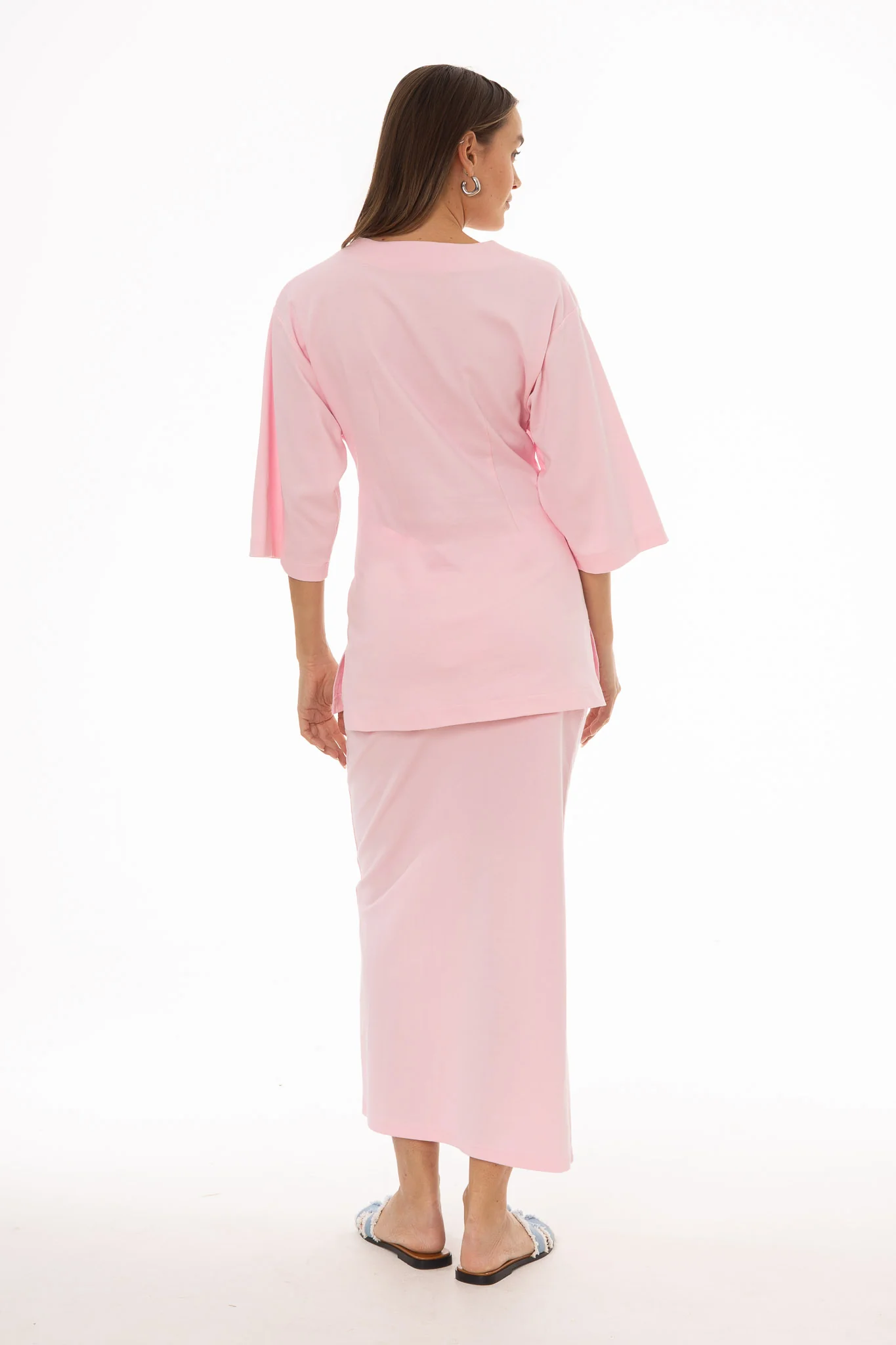 Pink Textured Skirt Legging - Image 4