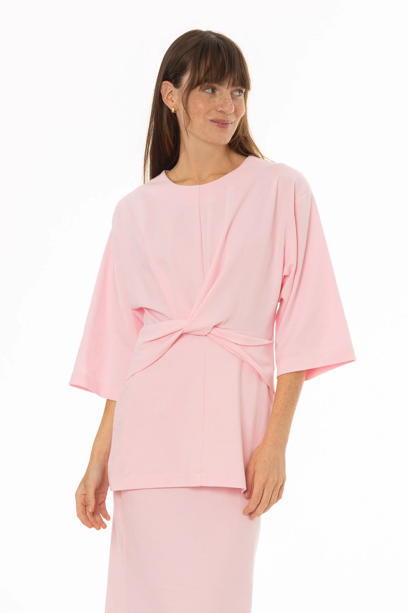 Pink Textured Twist Top - Image 3