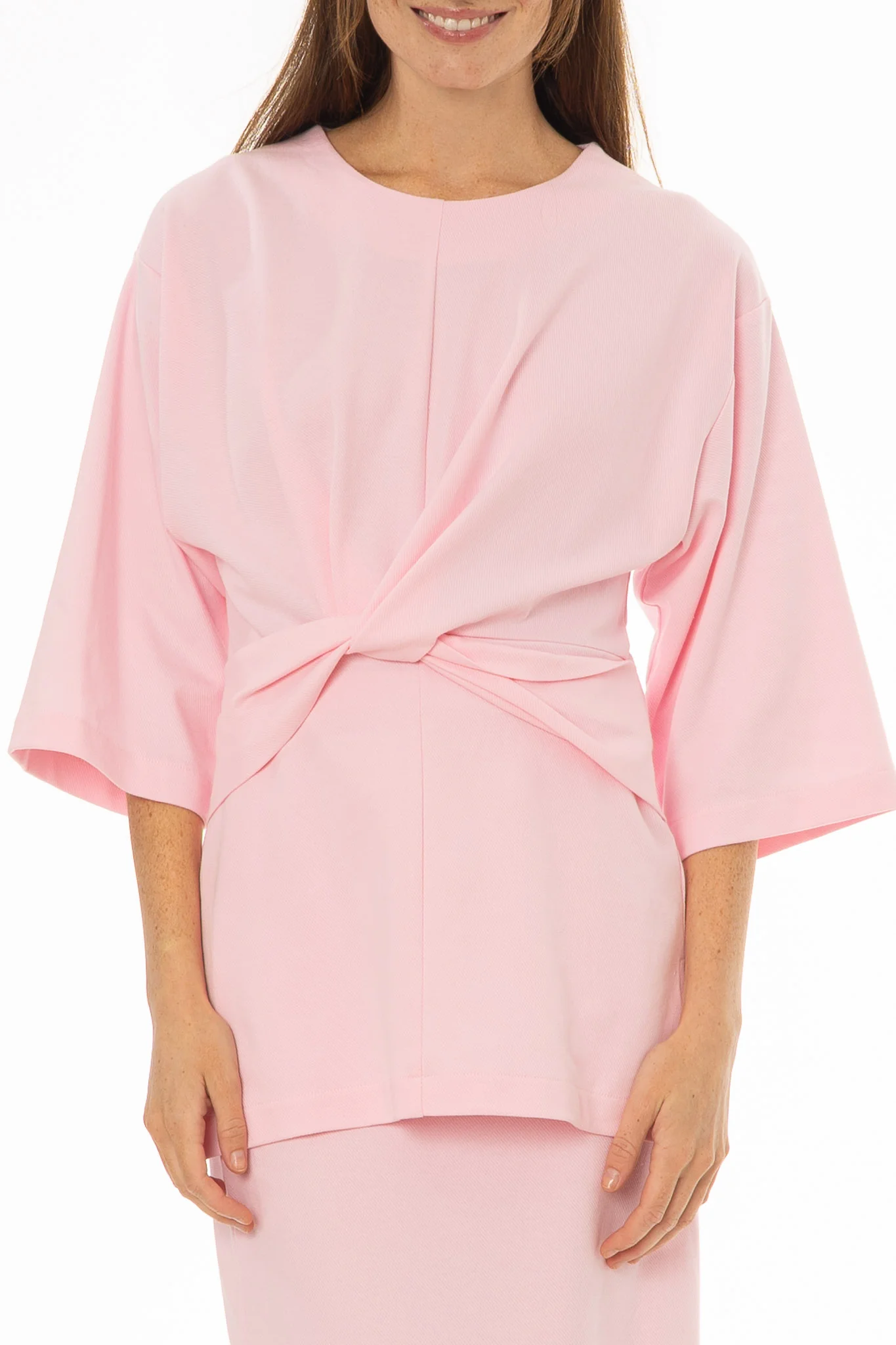 Pink Textured Twist Top - Image 4
