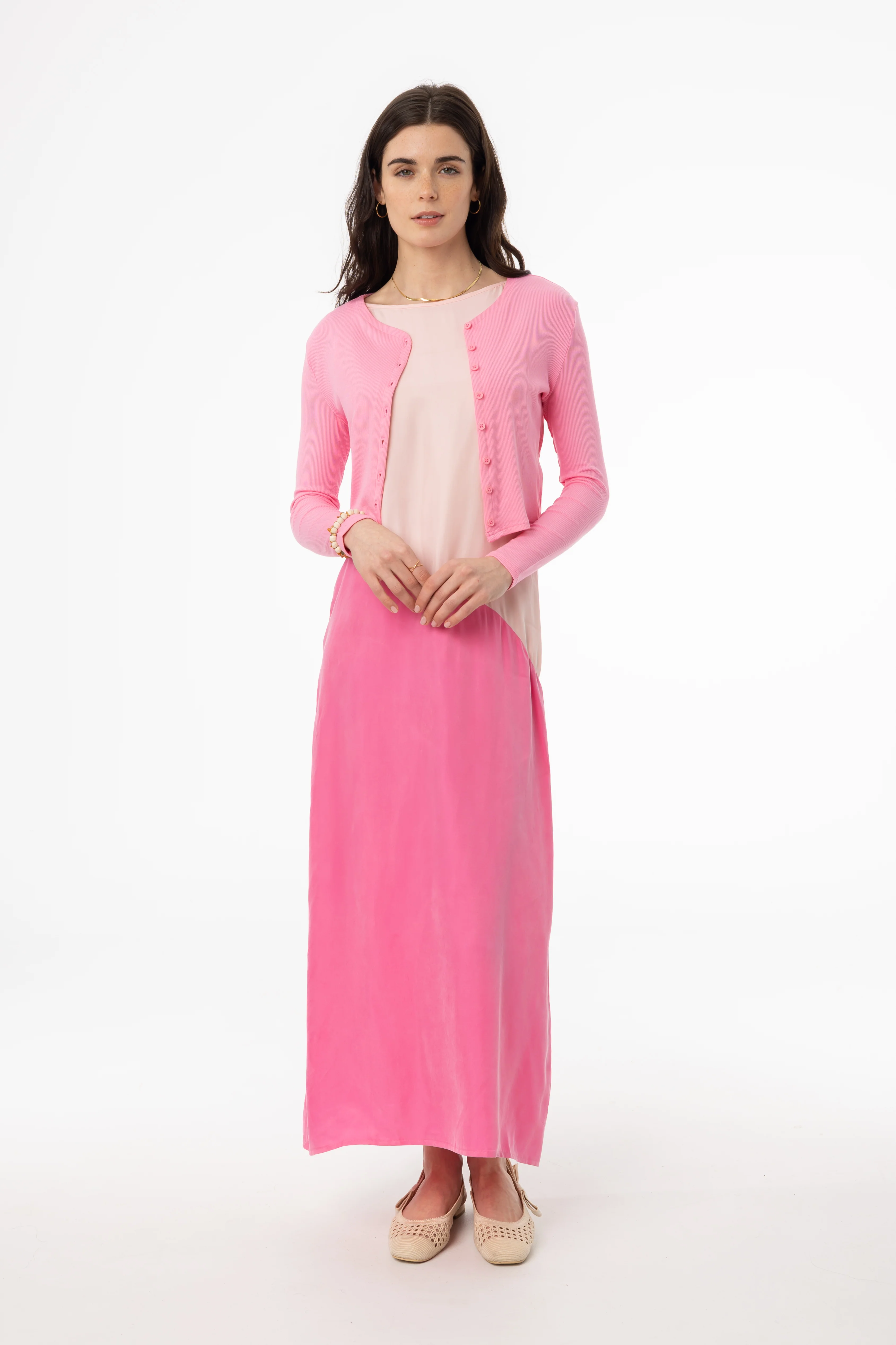 Pink Two Tone Slip Jumper - Image 4