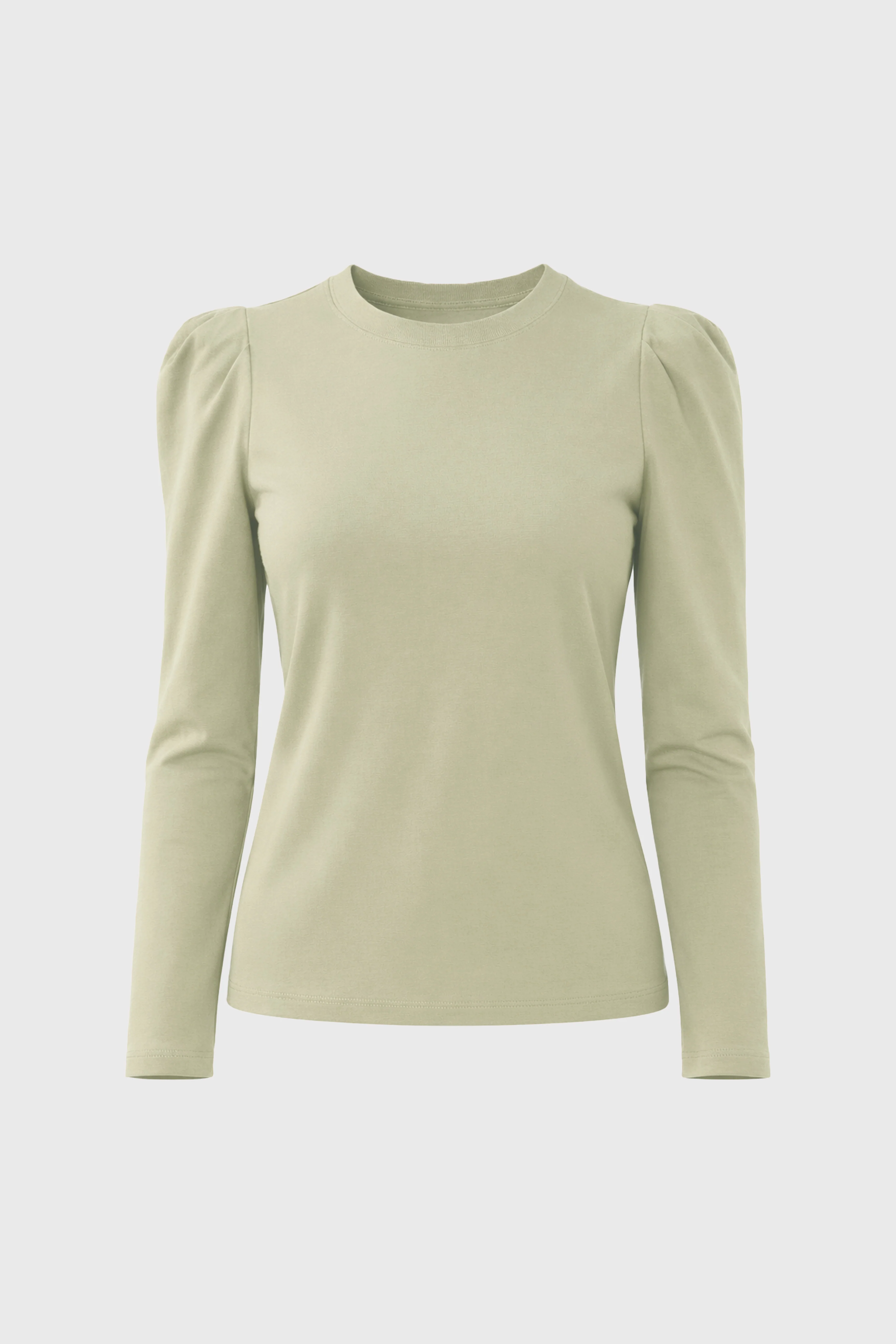 Sage Gathered Shoulder T-Shirt - Image 6