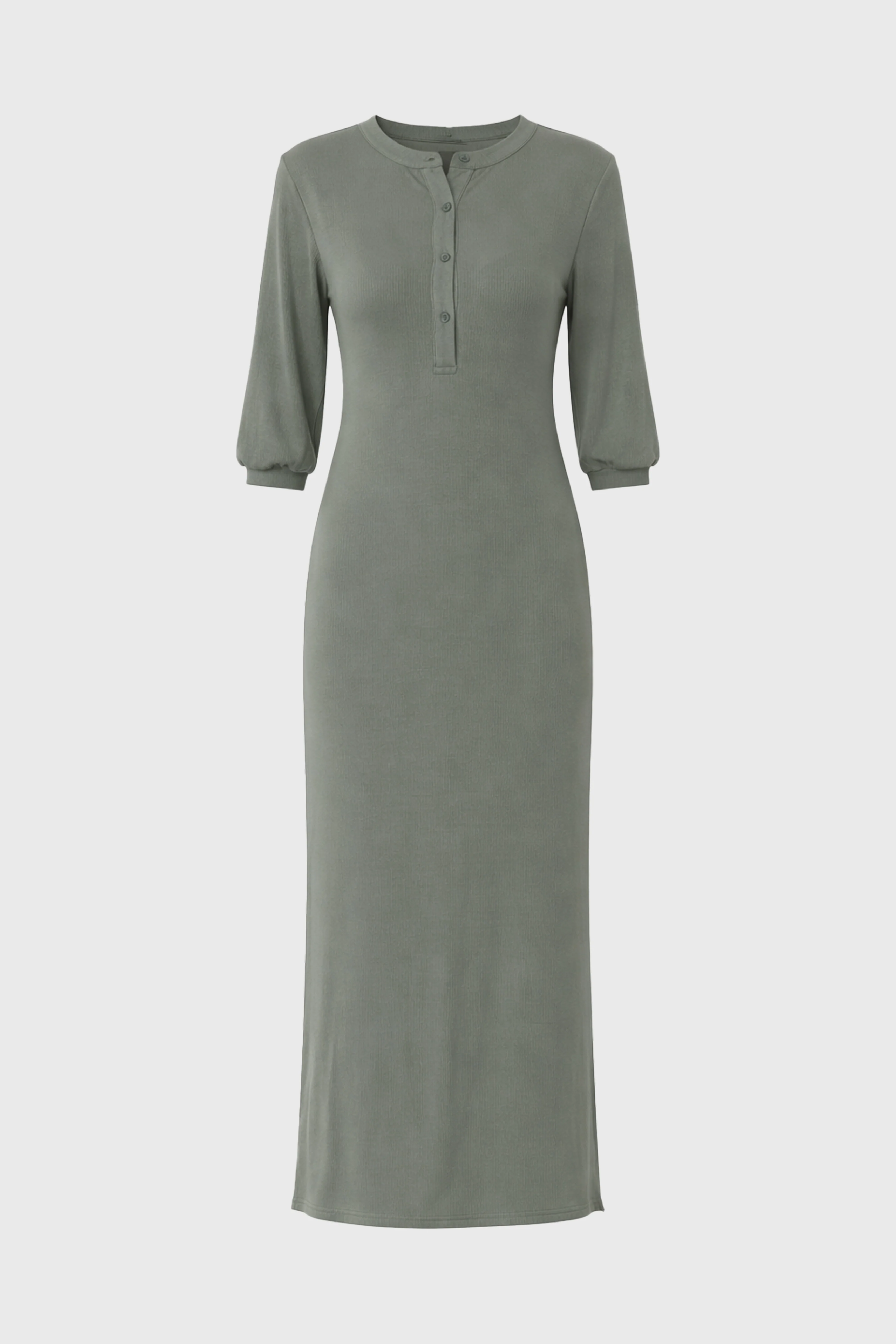 Seafoam 3/4 Sleeve Maxi Dress - Image 6