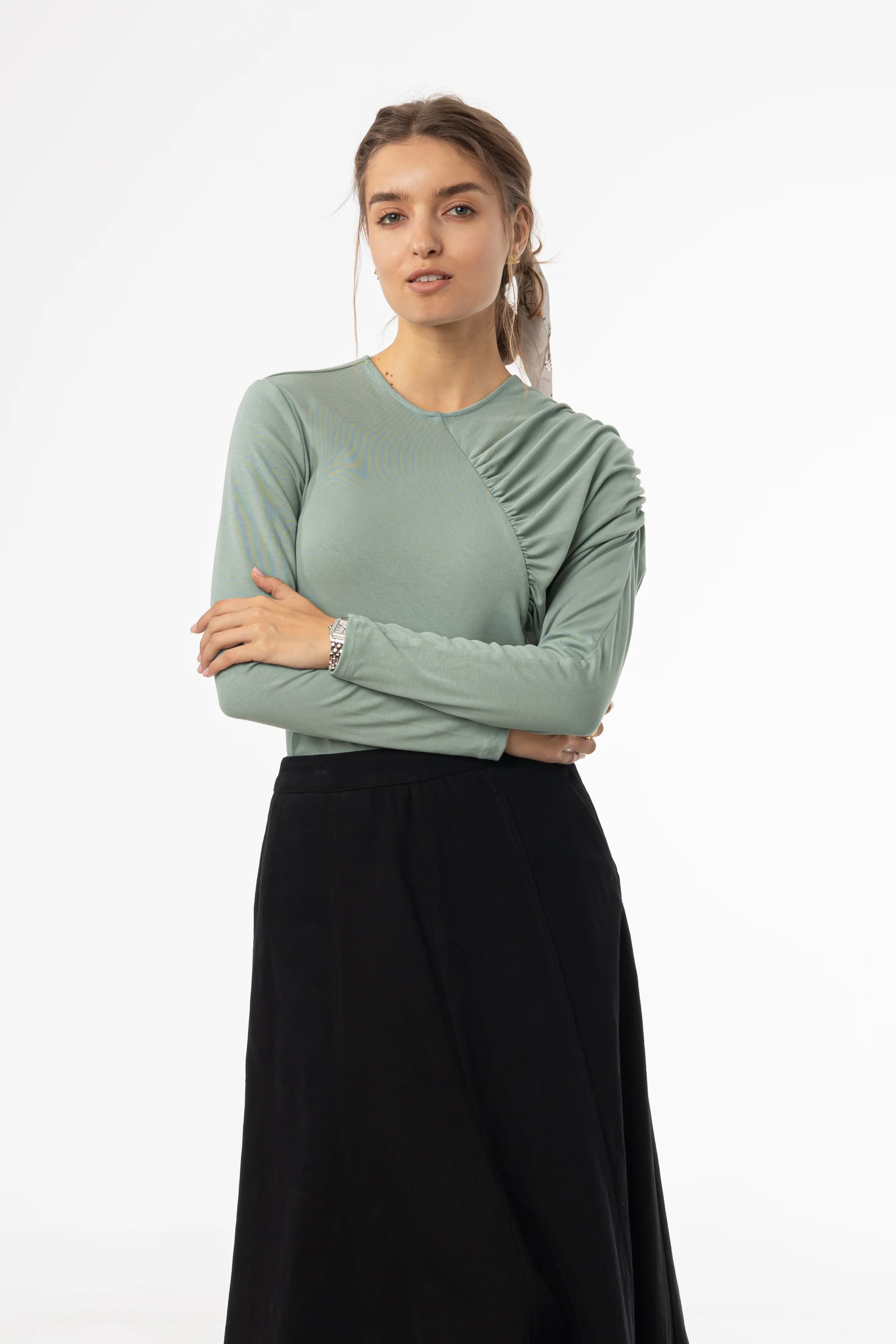 Seafoam Side Ruched Top - Image 4