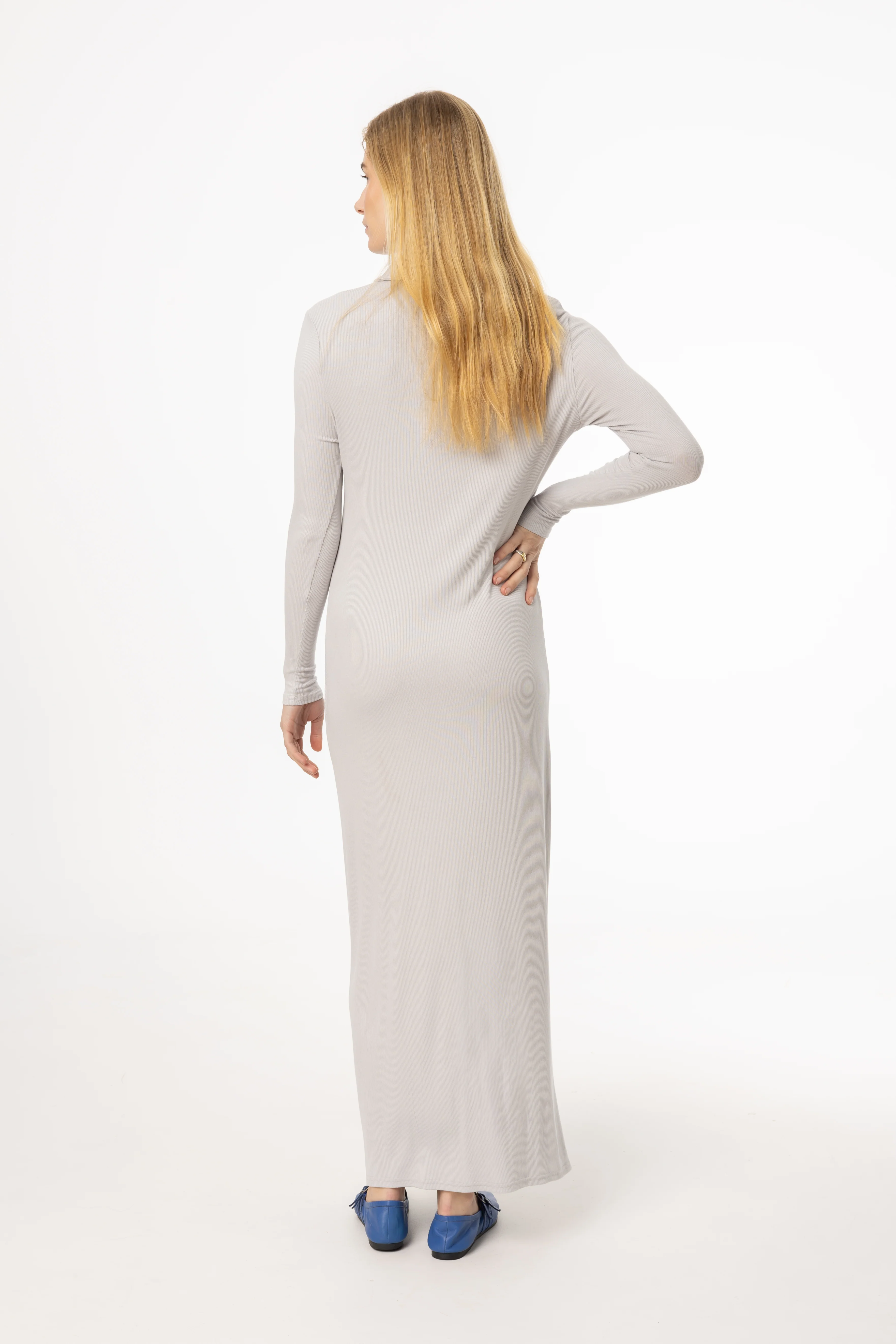 Slate Ruched Cardi Maxi Dress - Image 3