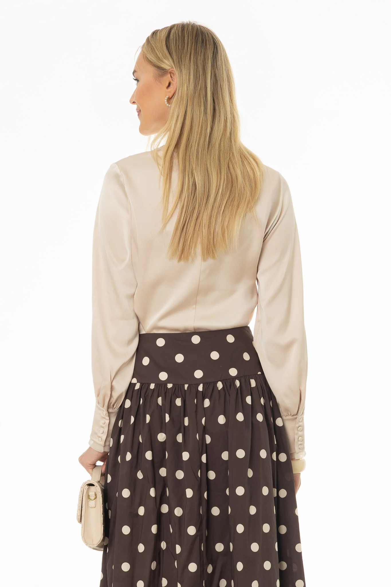 Tan Chiffon Edge Blouse - Image 4