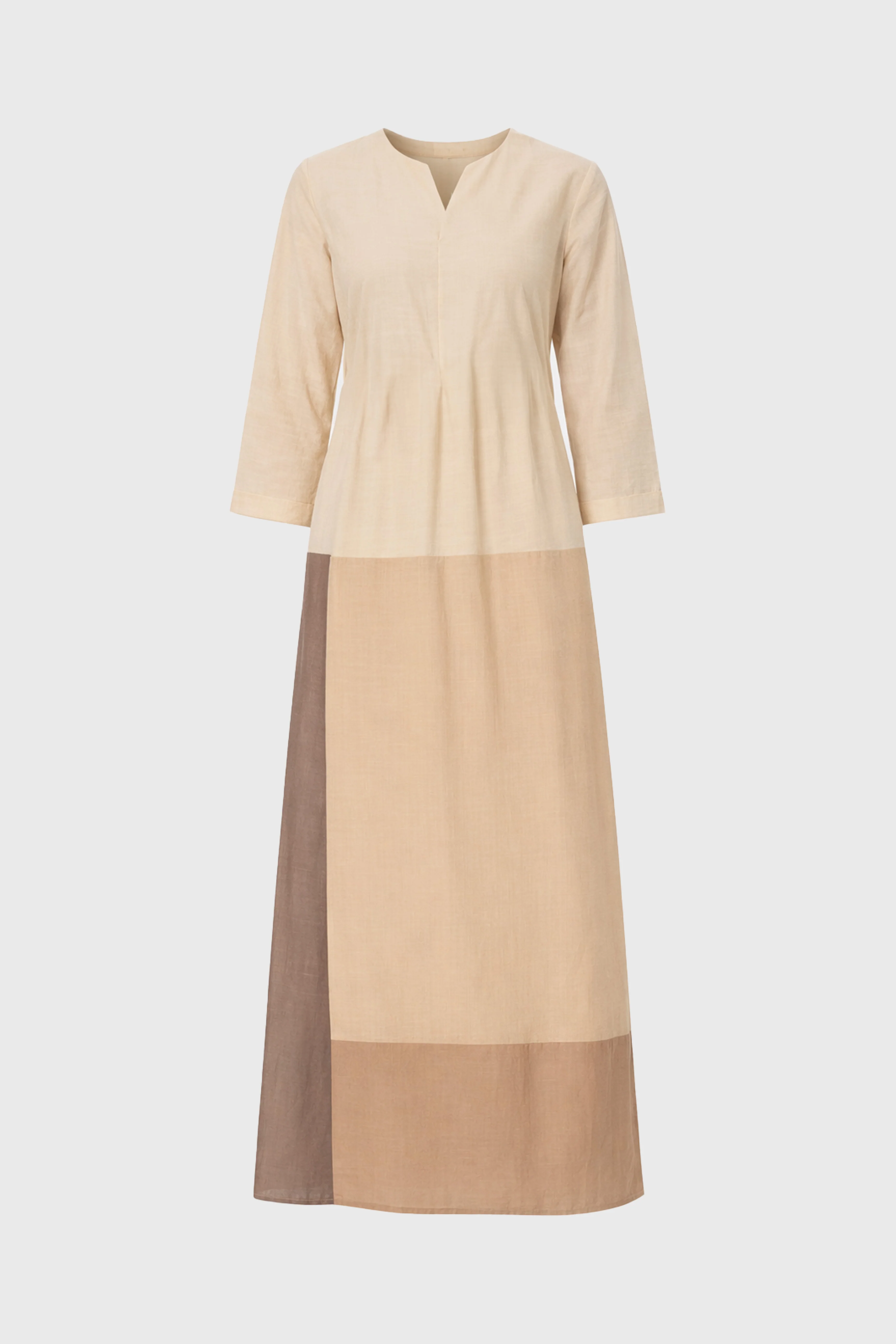 Tan Colorblock Oversized Maxi Dress - Image 6