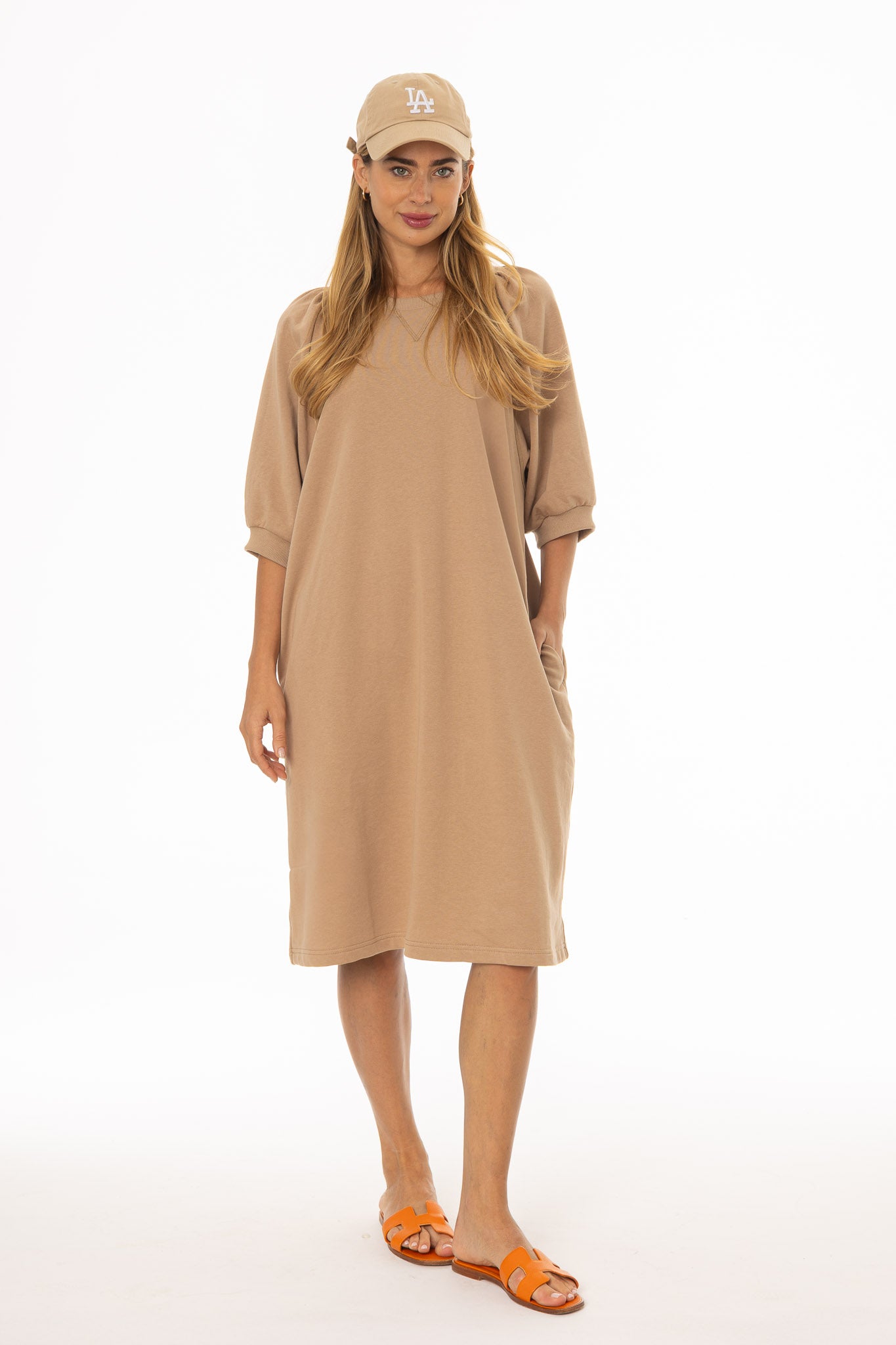 Tan French Terry Dress - Image 5