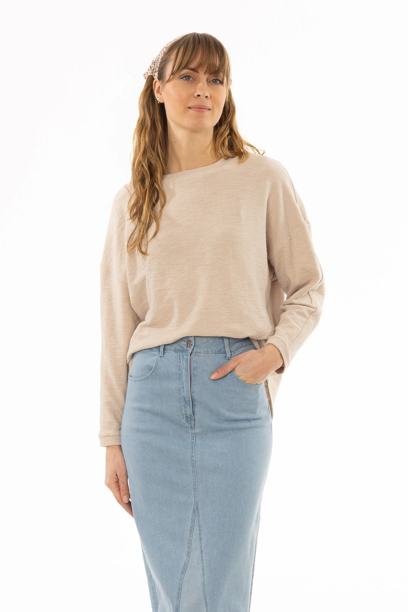 Tan Oversized Swing Top - Image 5