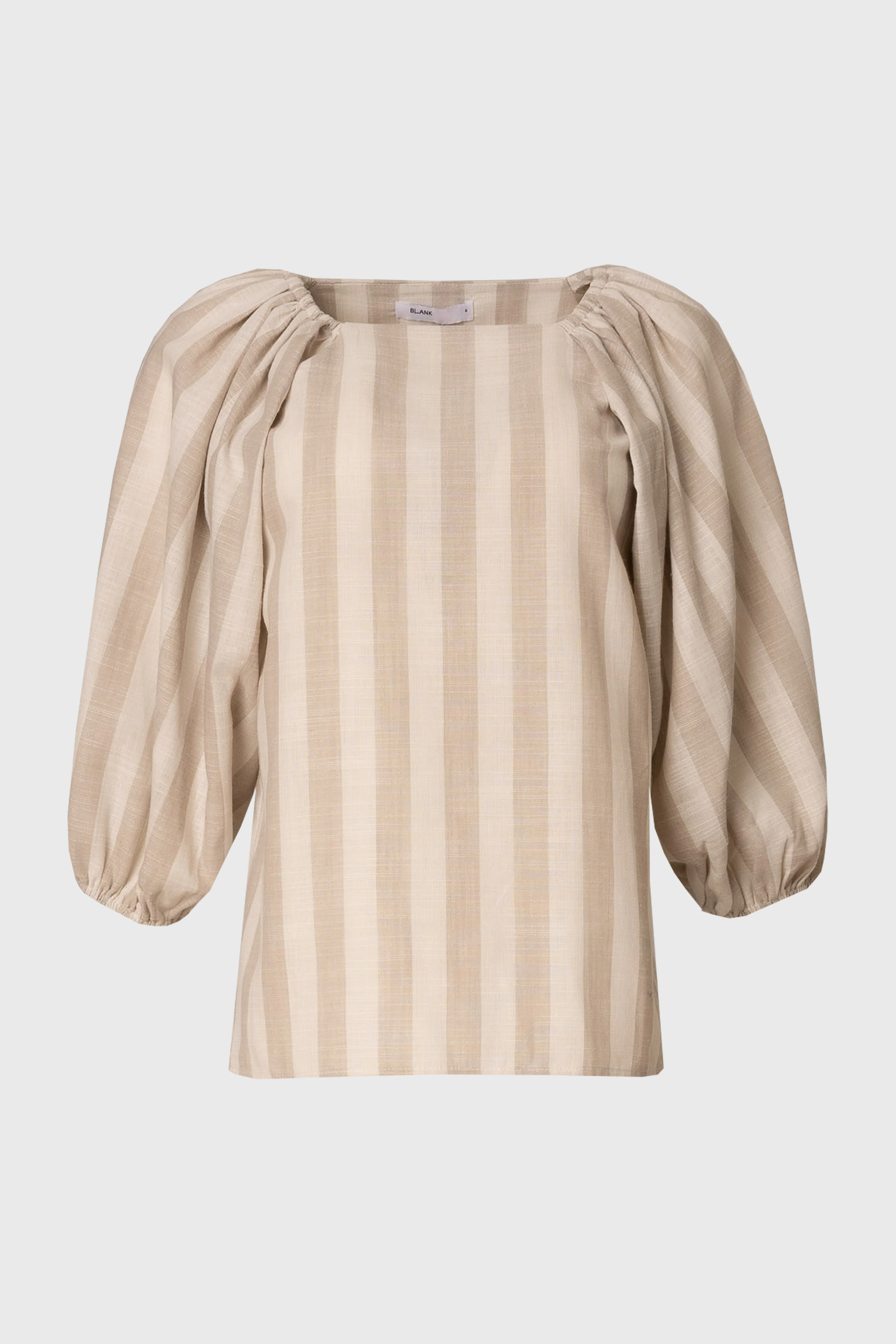 Tan Square Neck Linen Top - Image 6