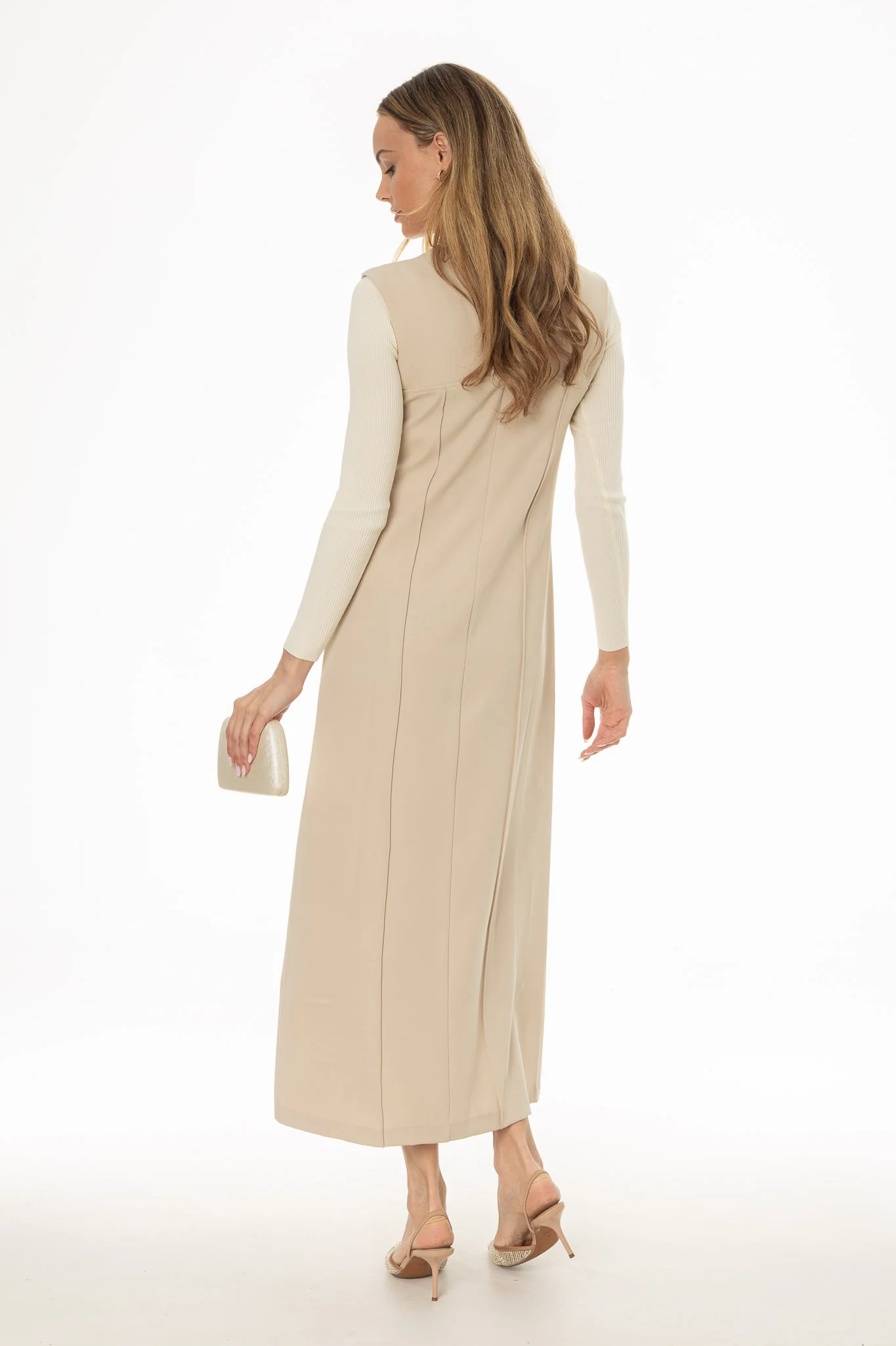 Tan Square Neck Maxi Jumper - Image 4