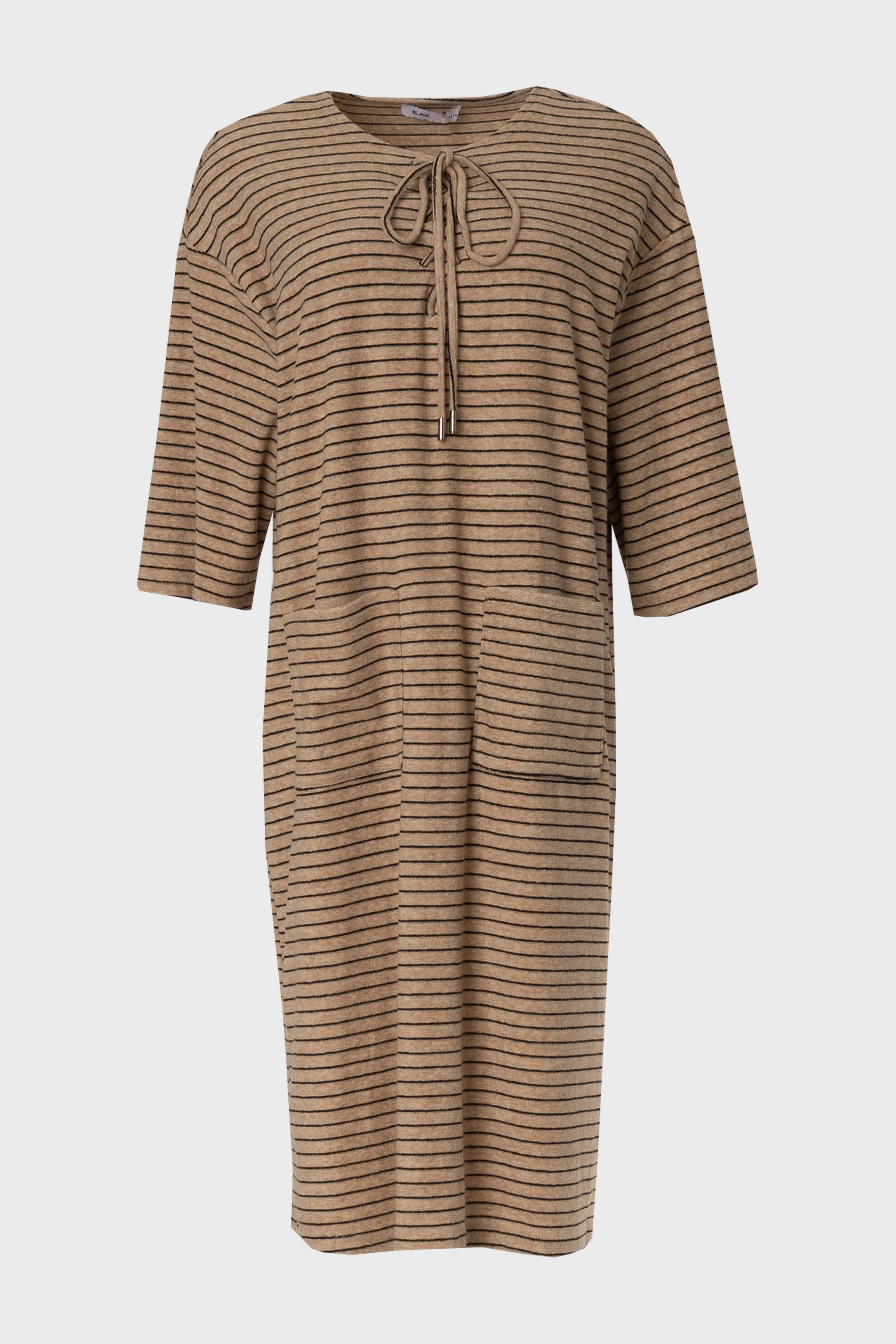 Tan Striped Terry Dress - Image 6