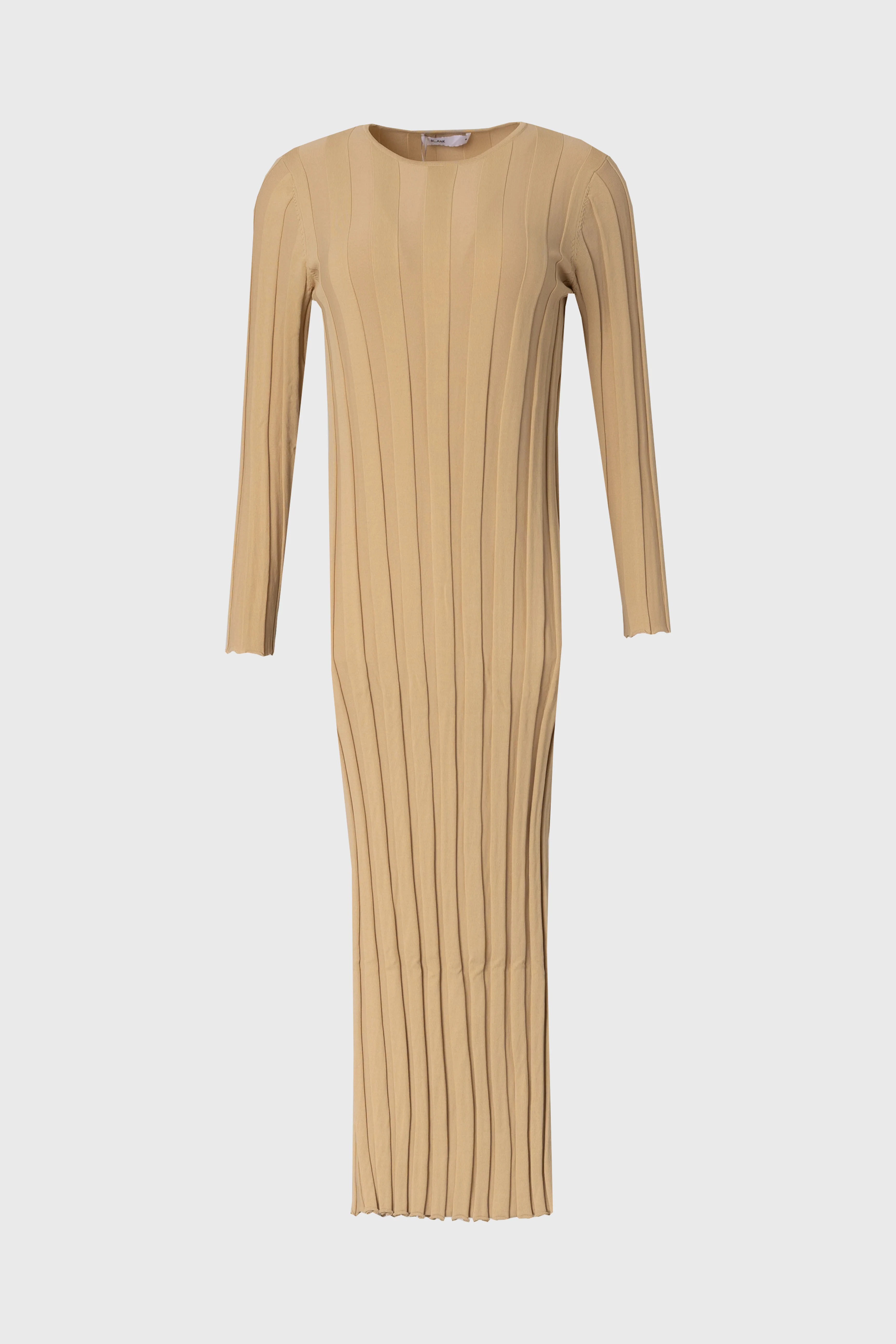 Tan Wide Ribbed Maxi Dress - Image 5