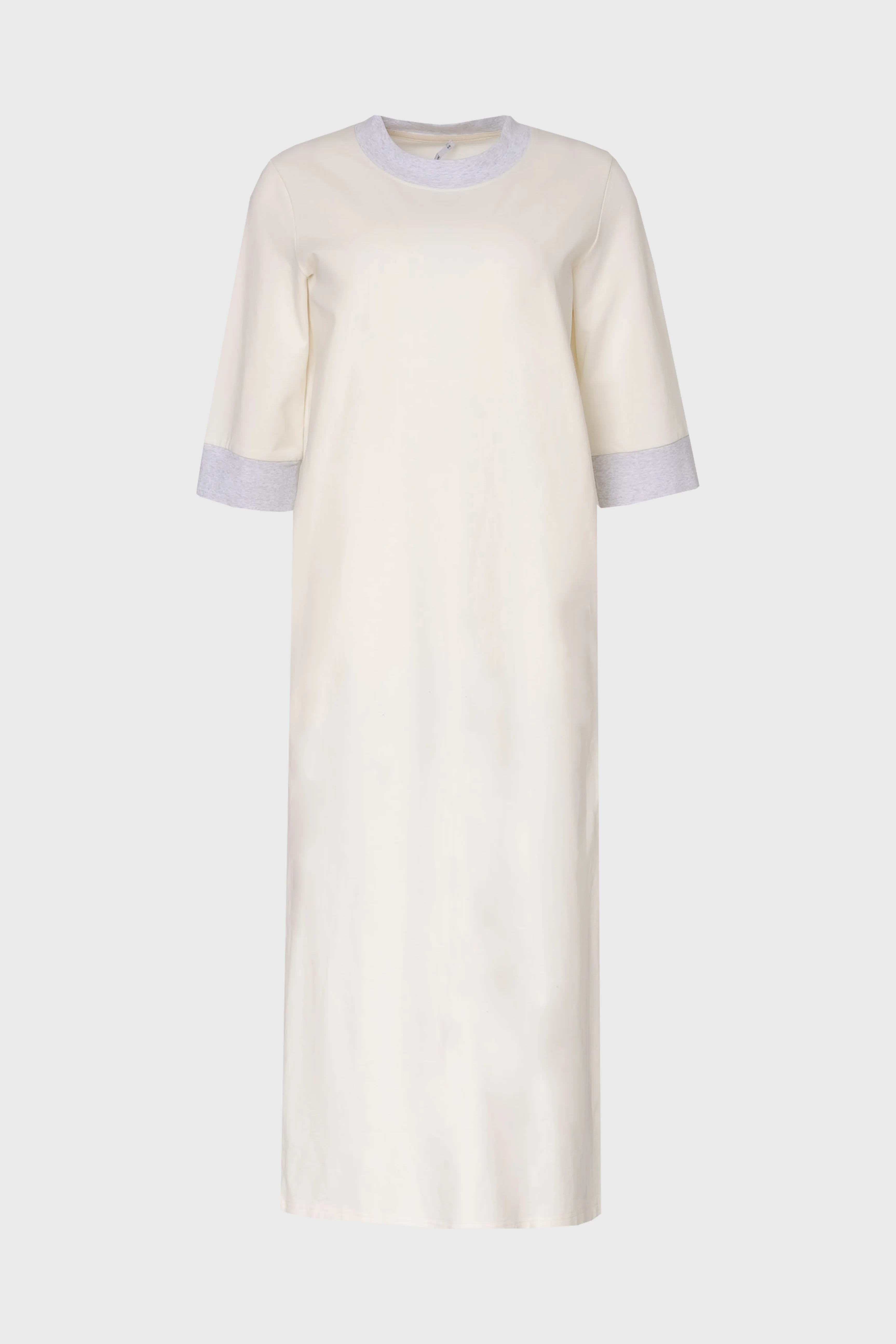 White Contrast T-Shirt Dress - Image 6