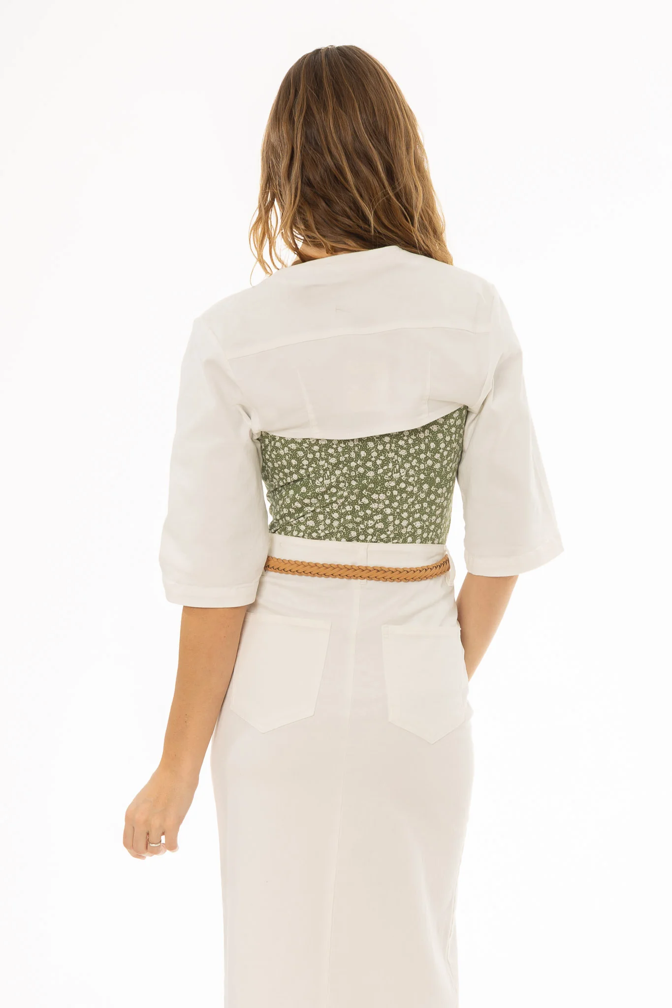 White Denim Bolero - Image 4