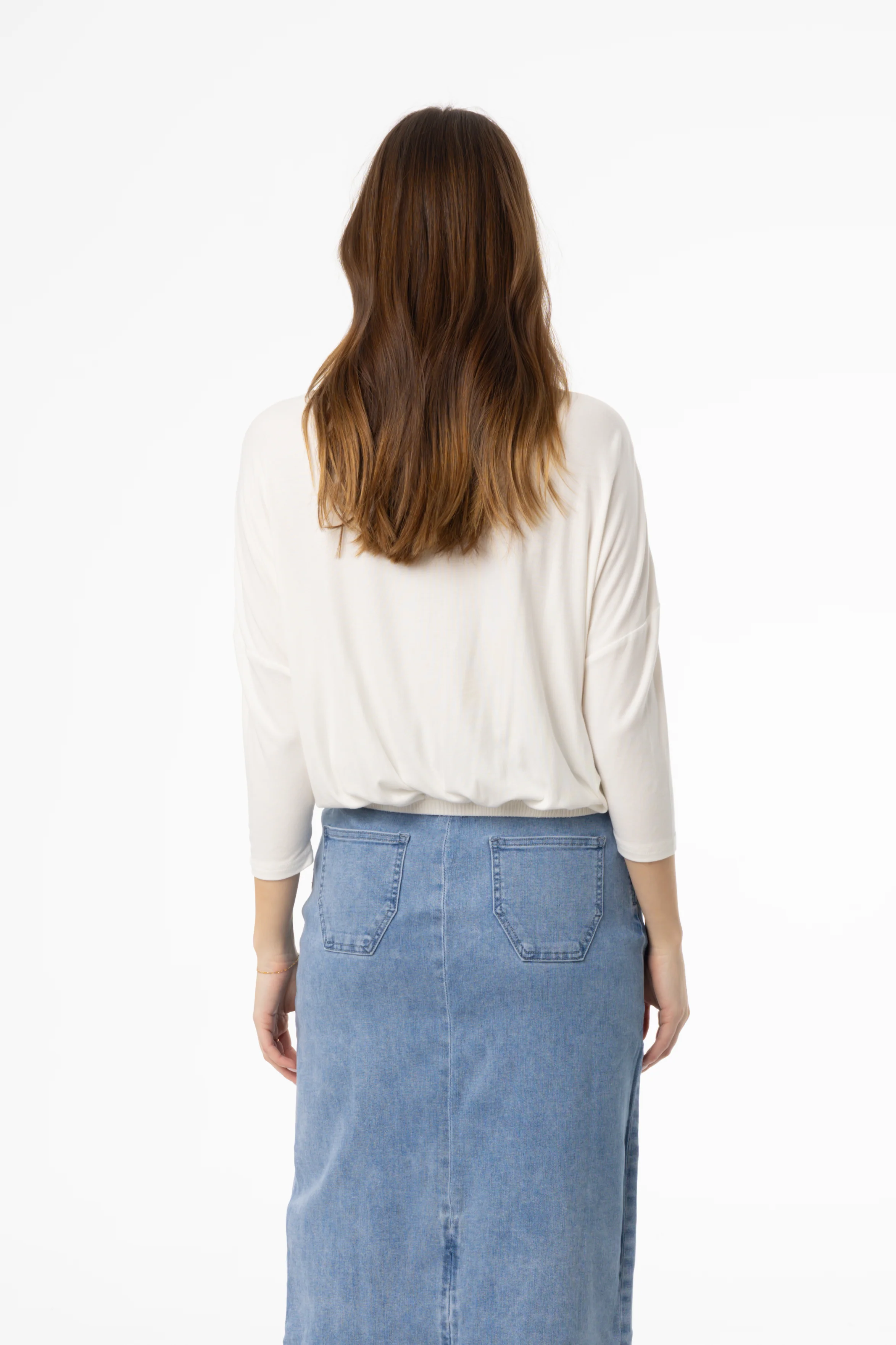 White Dolman Tie Knot Tee - Image 3