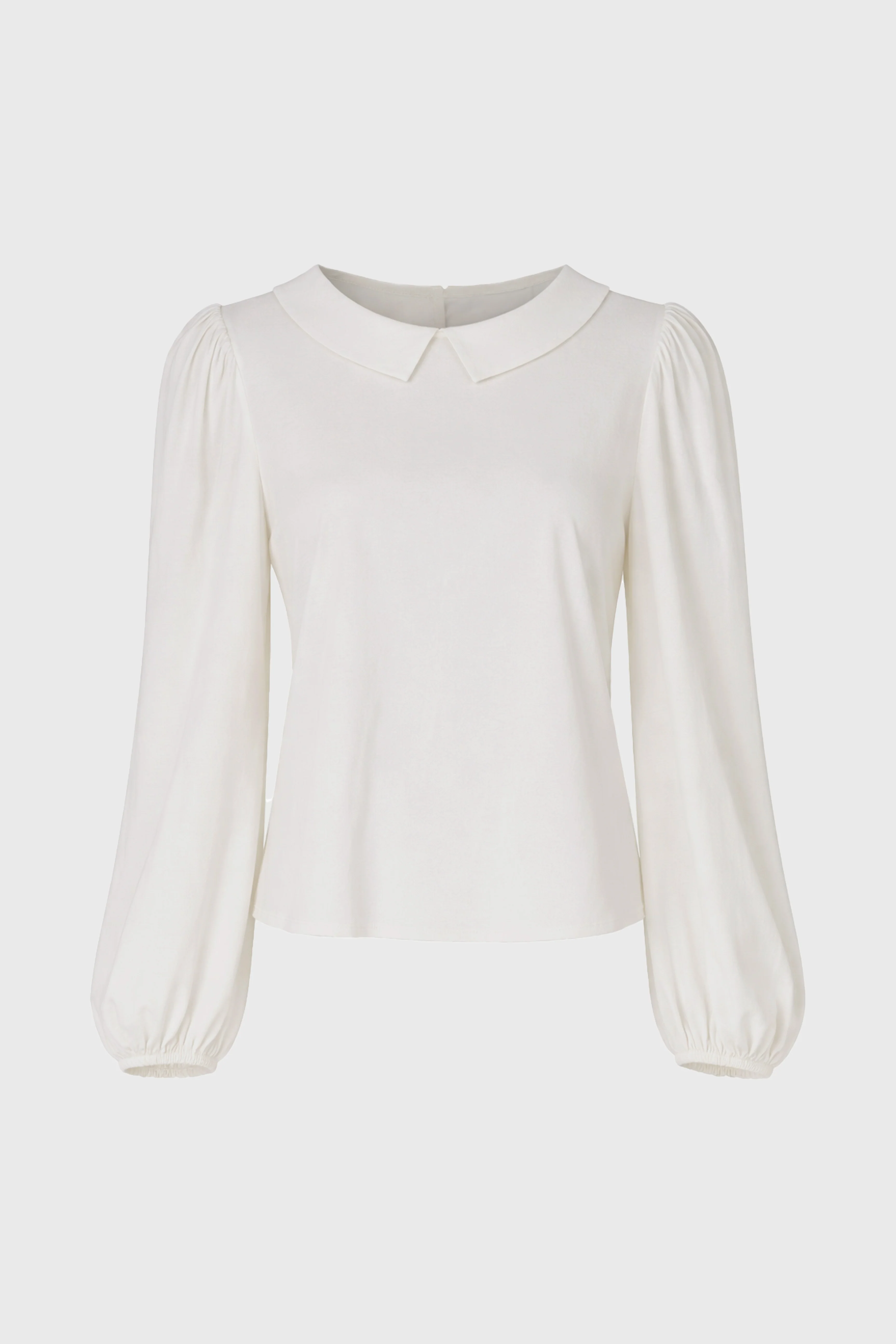 White Peter Pan Collar Blouse - Image 6
