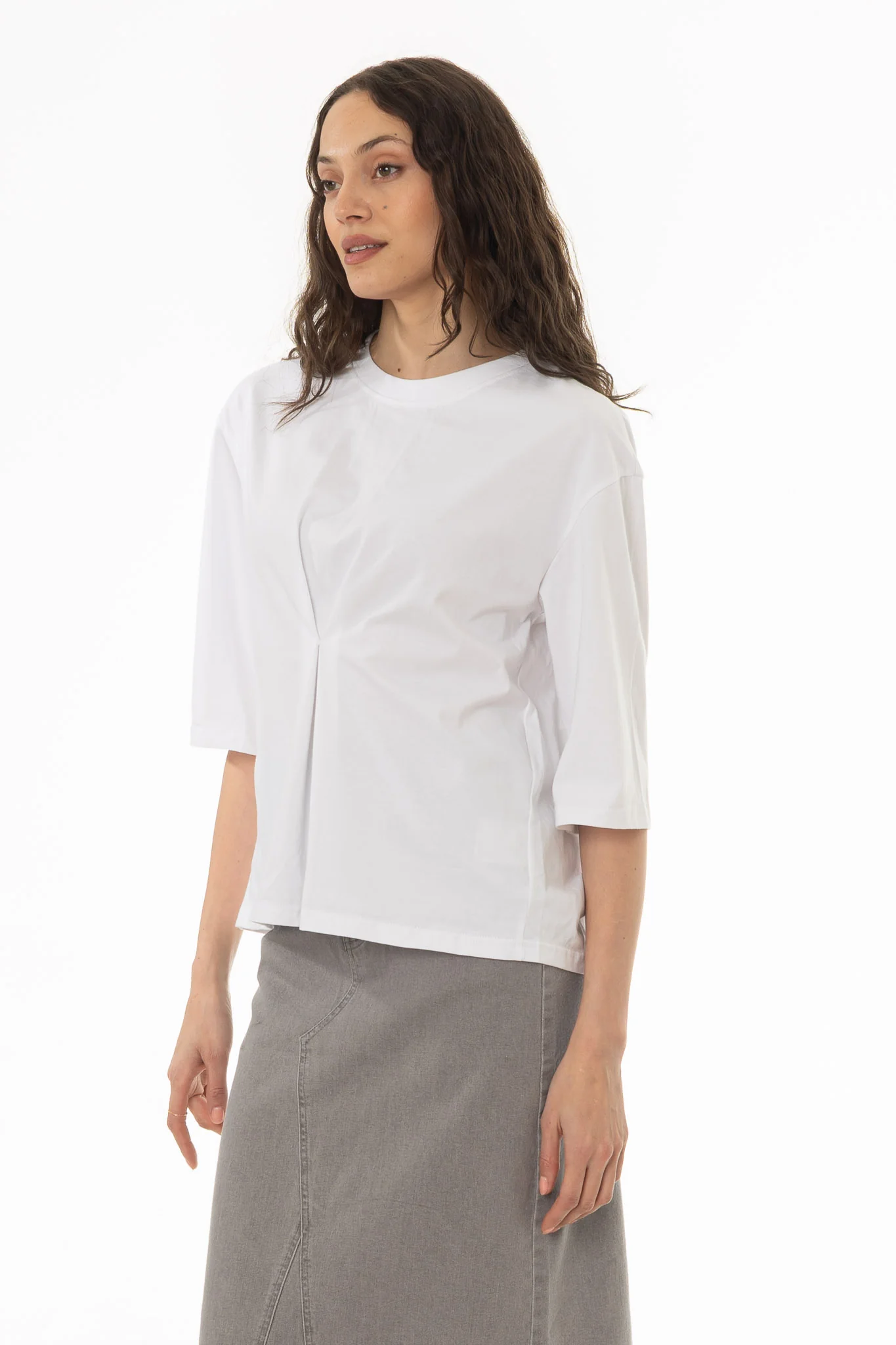 White Pinched T-Shirt - Image 2