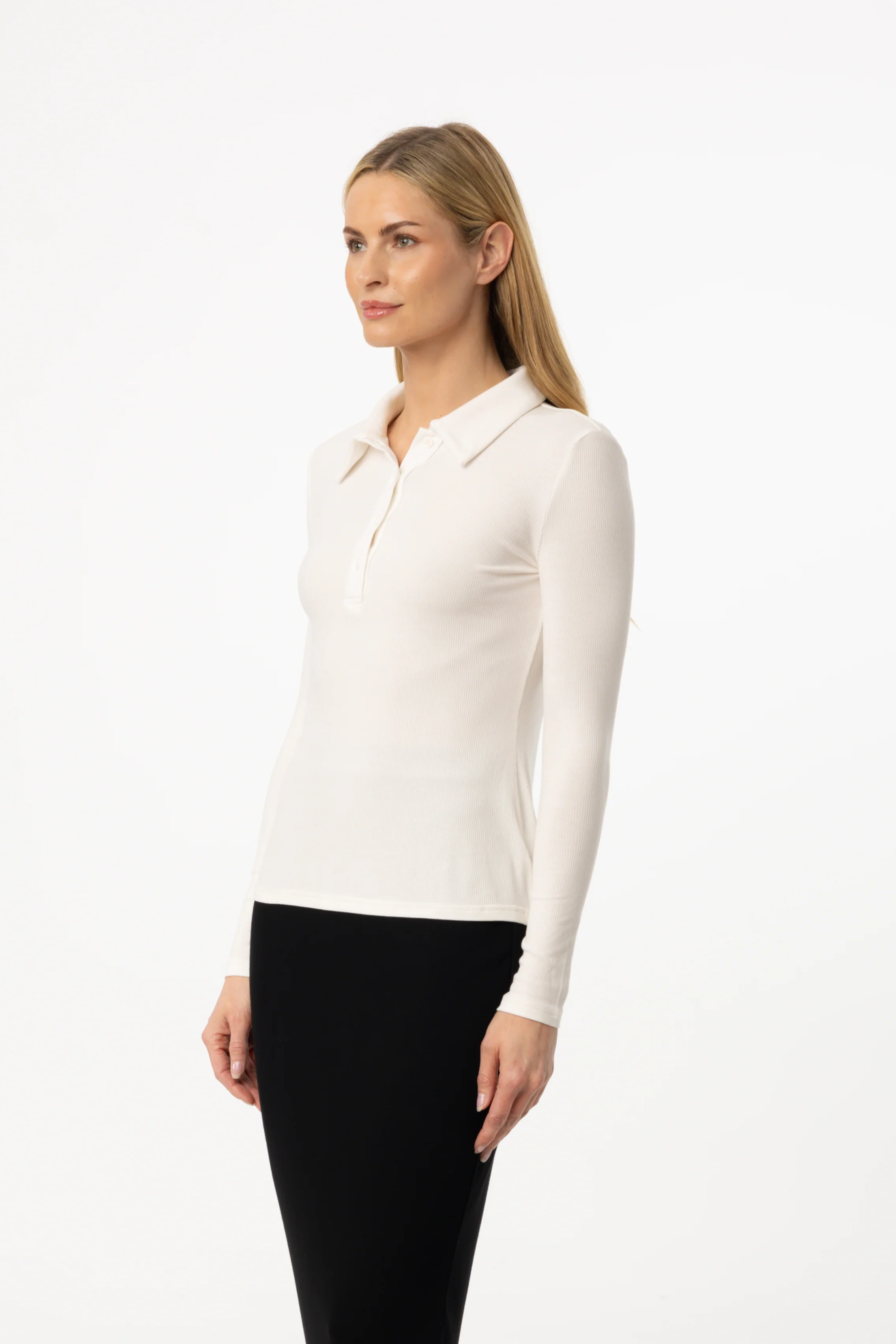 White Polo T-Shirt - Image 2